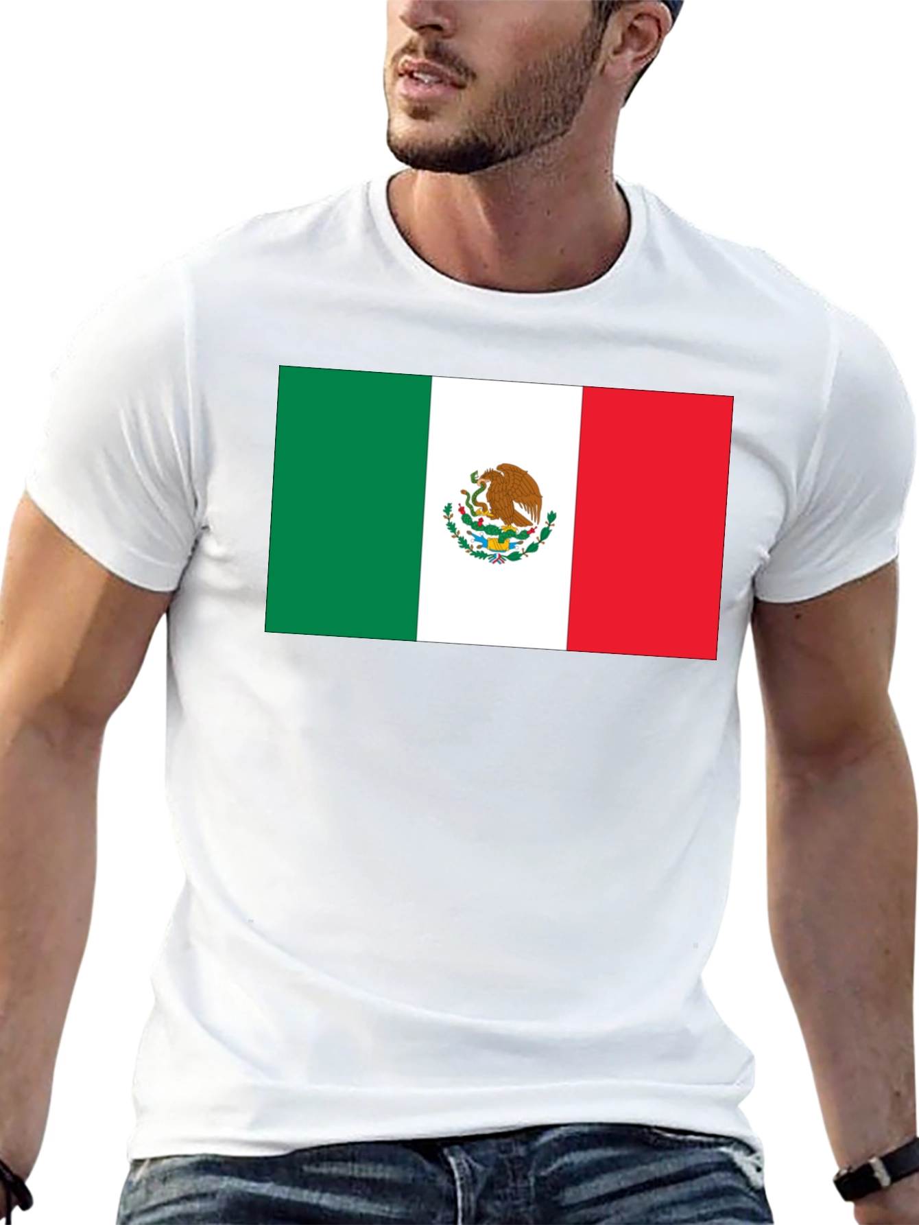 Mexico Flag T-Shirt - Black
