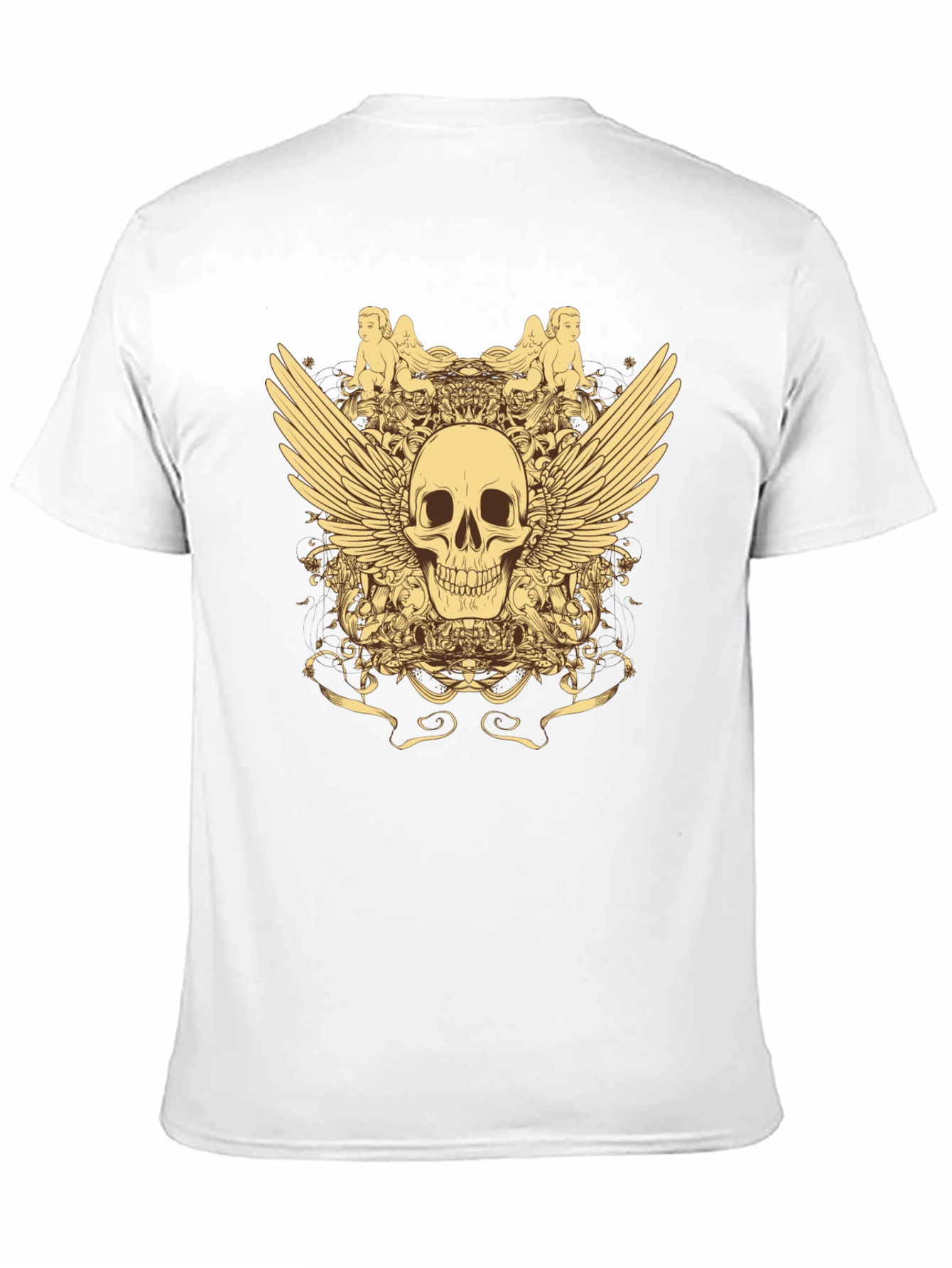 Skull & Wings Graphic T-Shirt - Black