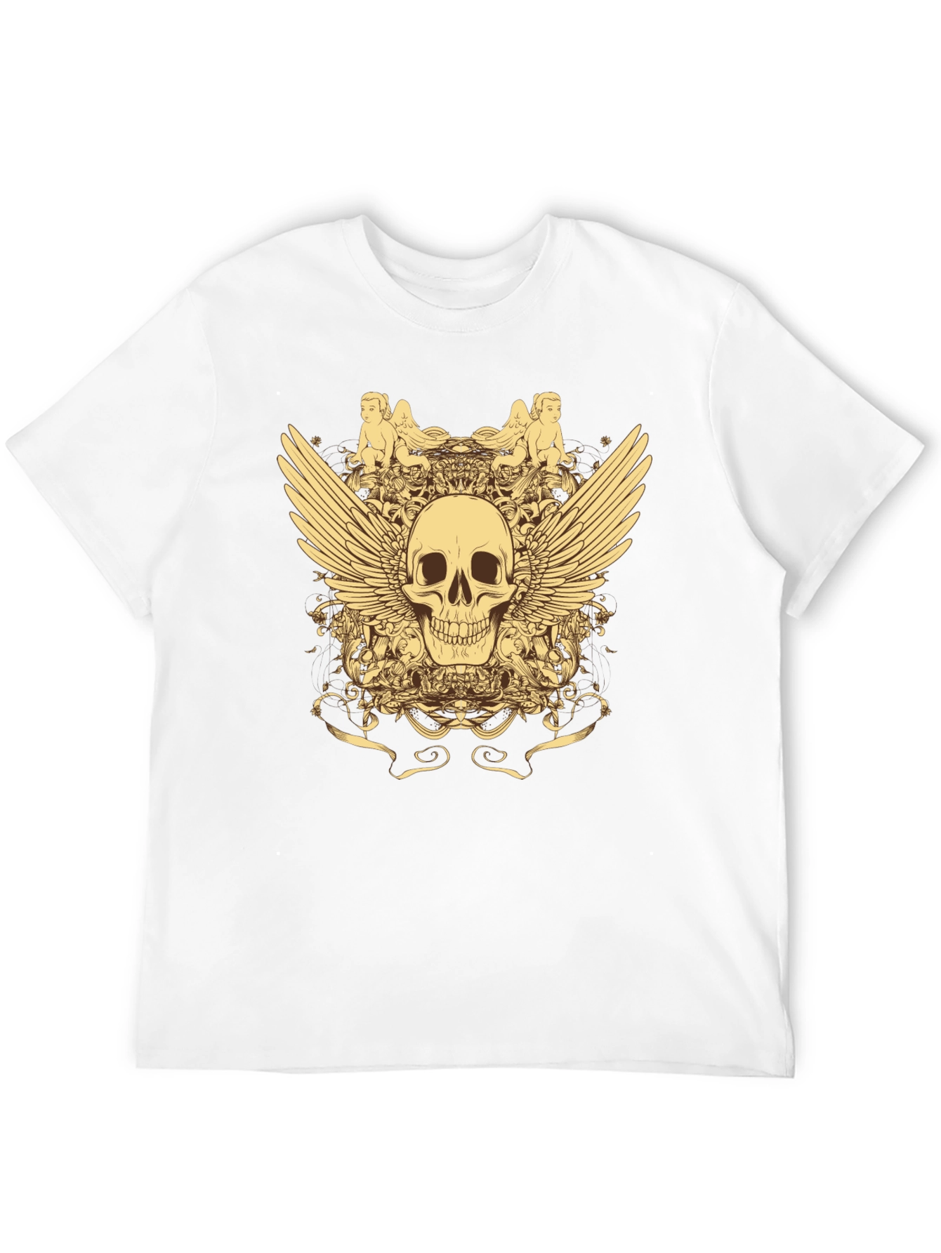 Skull & Wings Graphic T-Shirt - Black