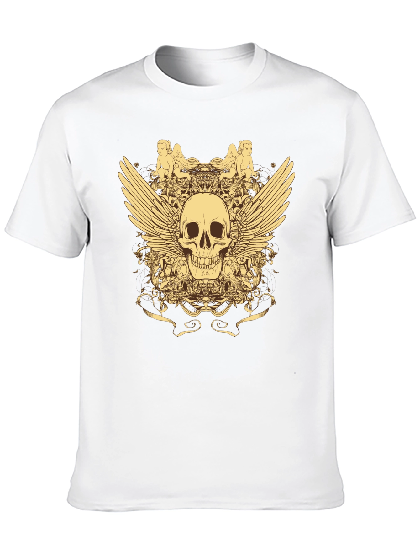Skull & Wings Graphic T-Shirt - Black