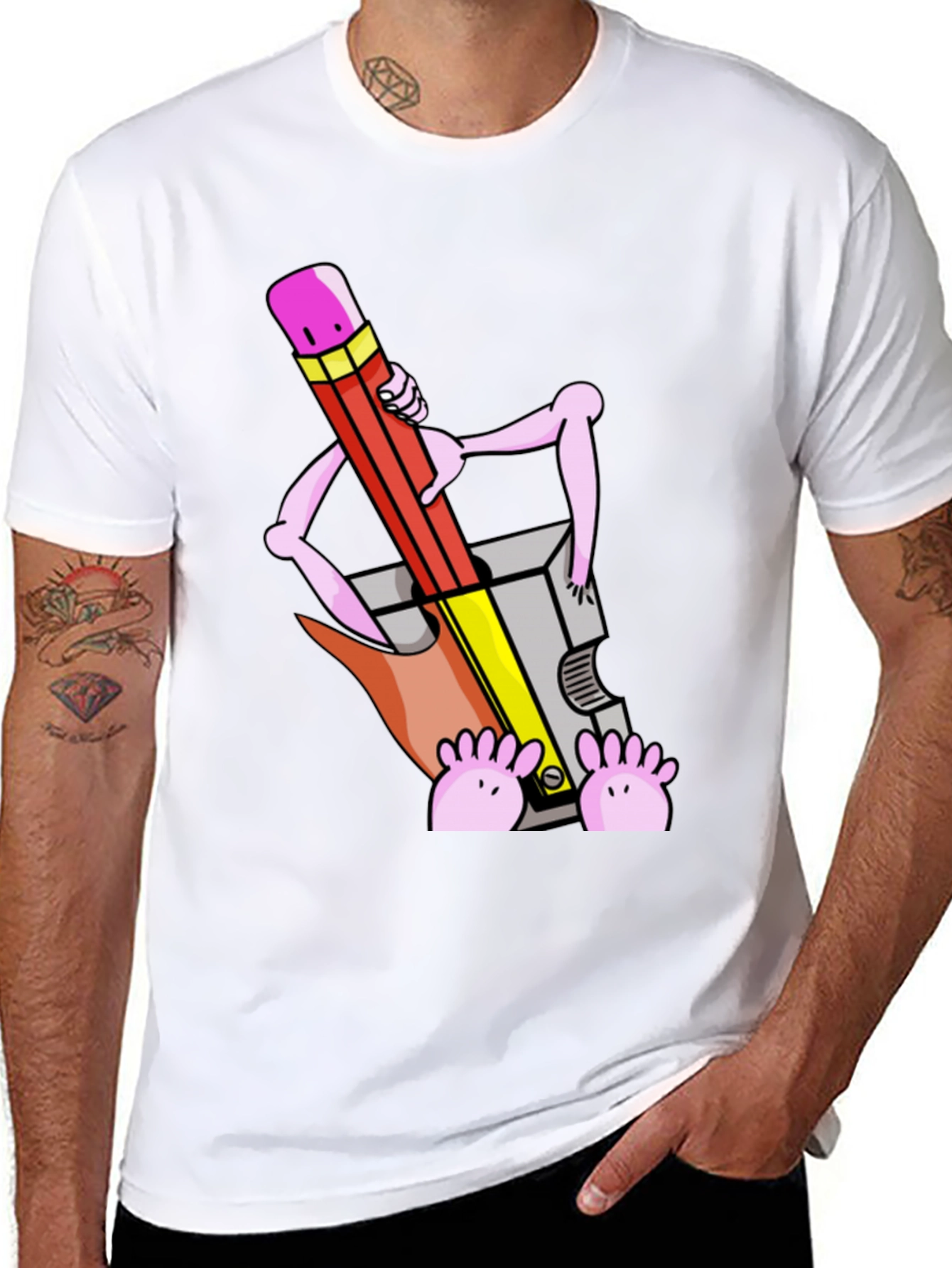 Funny Cartoon Pencil Sharpener T-Shirt