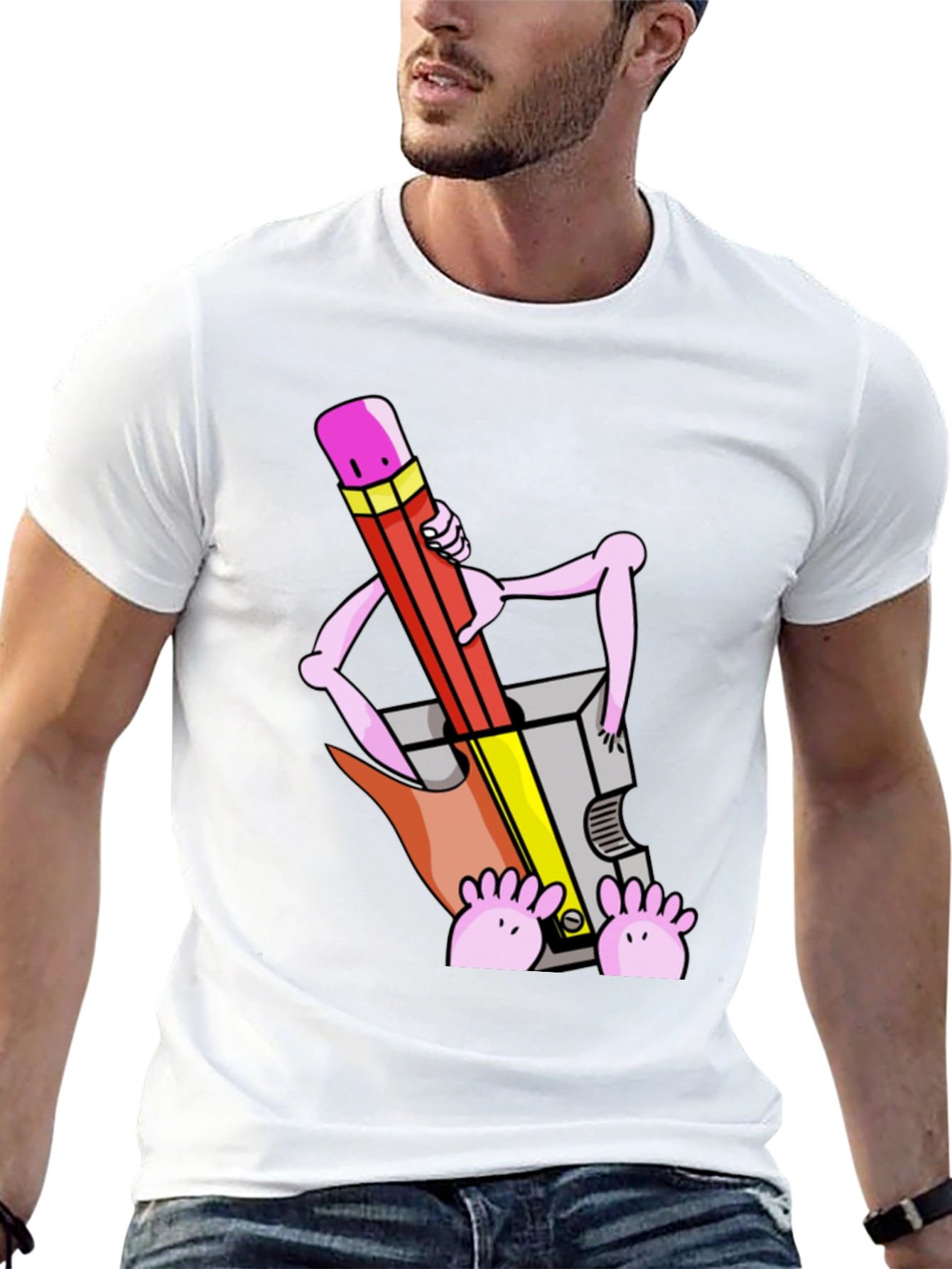 Funny Cartoon Pencil Sharpener T-Shirt