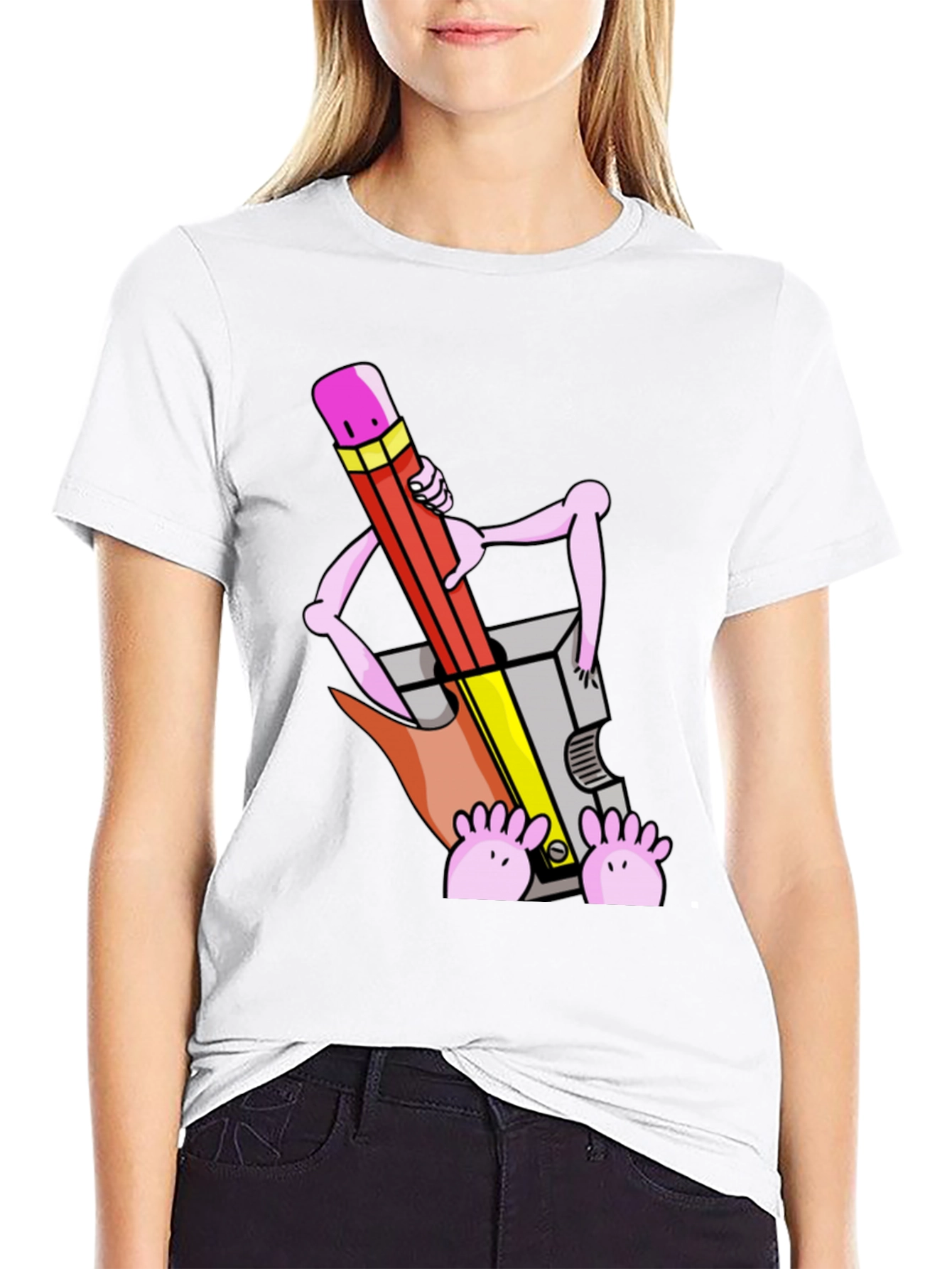 Funny Cartoon Pencil Sharpener T-Shirt