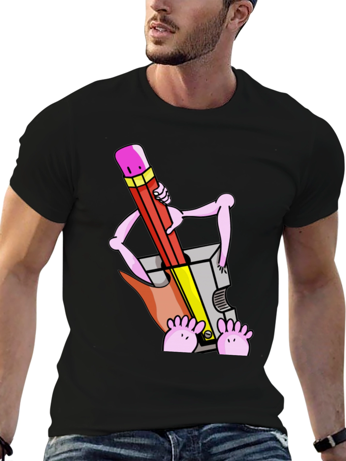 Funny Cartoon Pencil Sharpener T-Shirt