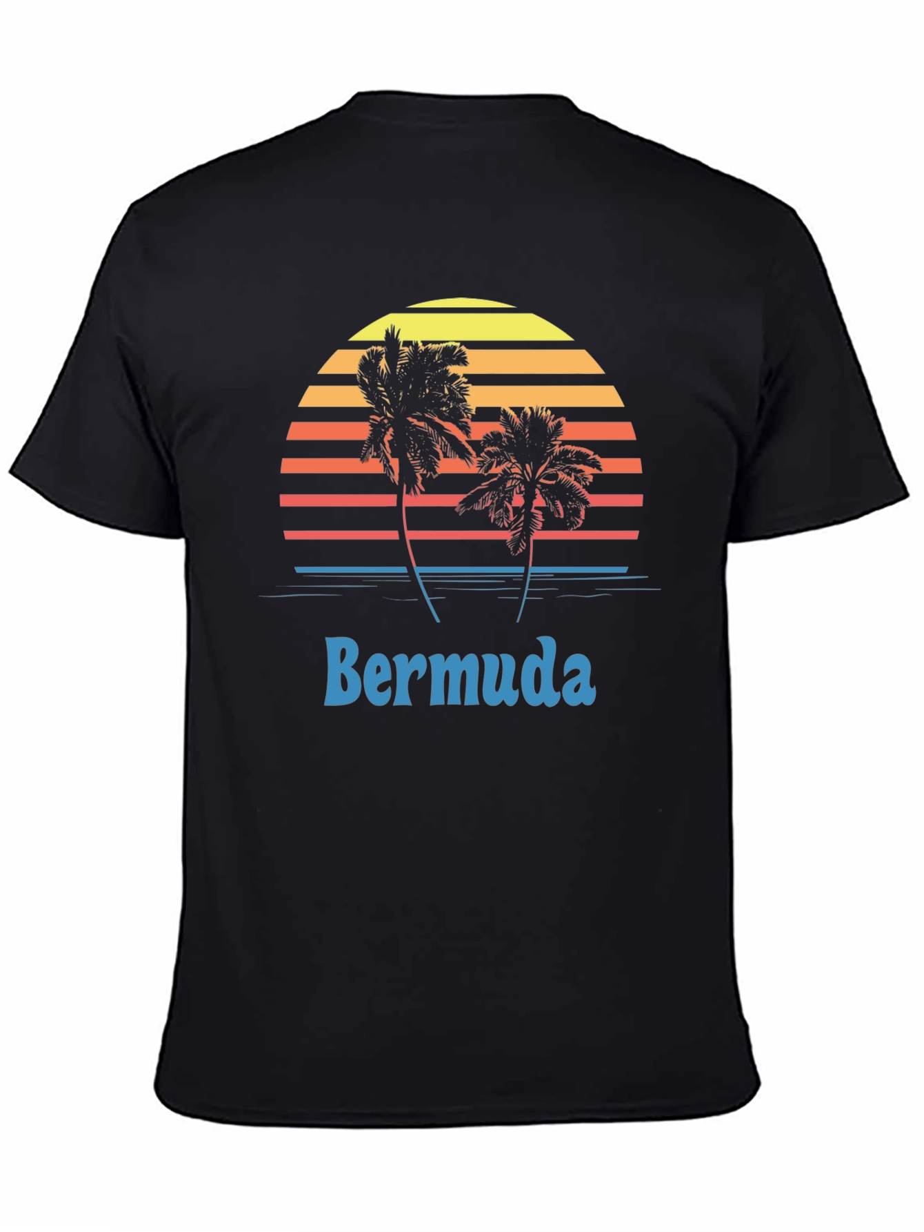 Bermuda Sunset Palm Tree Graphic T-Shirt