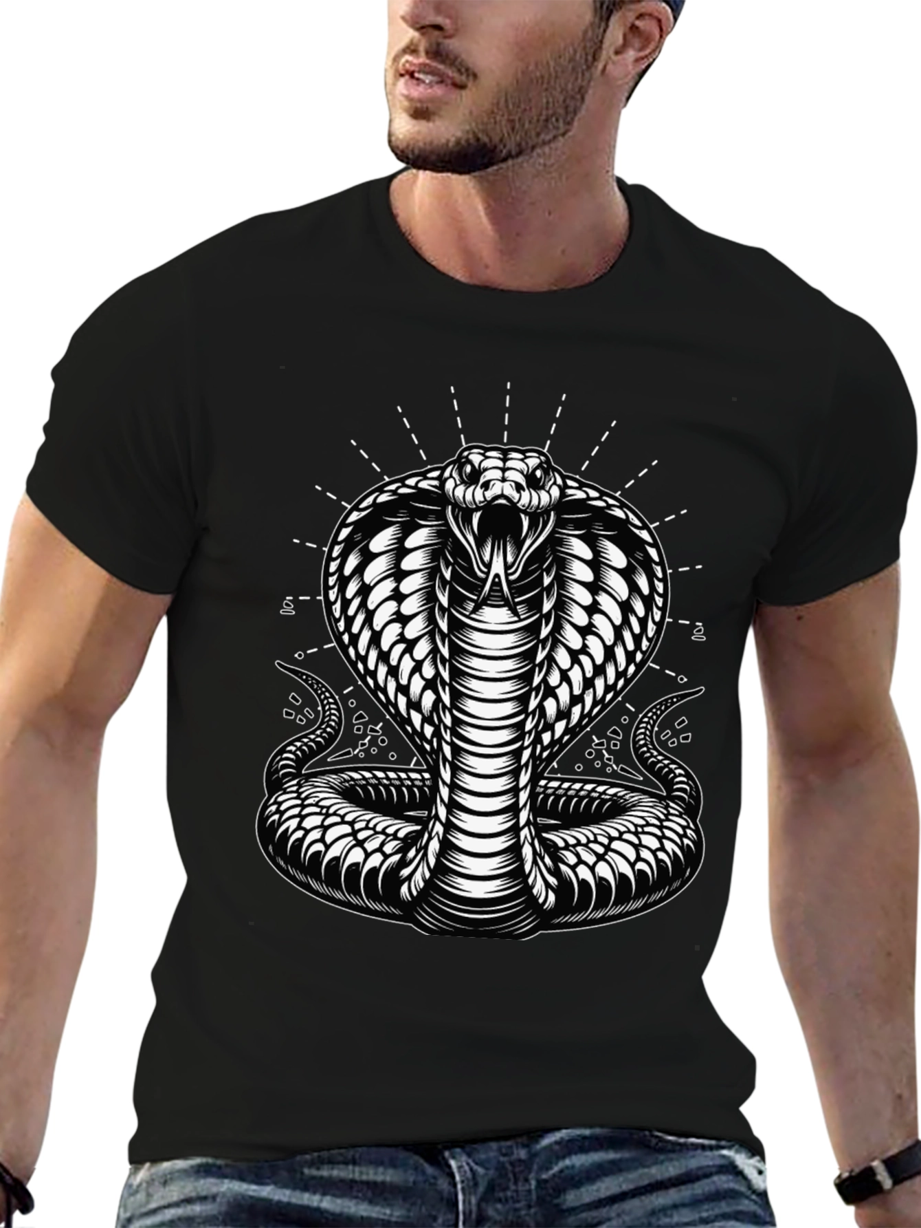 Cobra Graphic Tee - Black Snake T-Shirt
