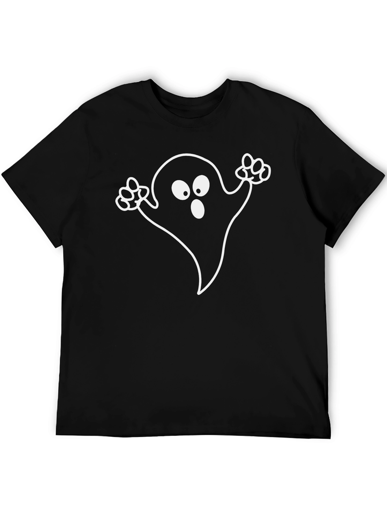 Ghost Graphic Black T-Shirt - Spooky Season Style