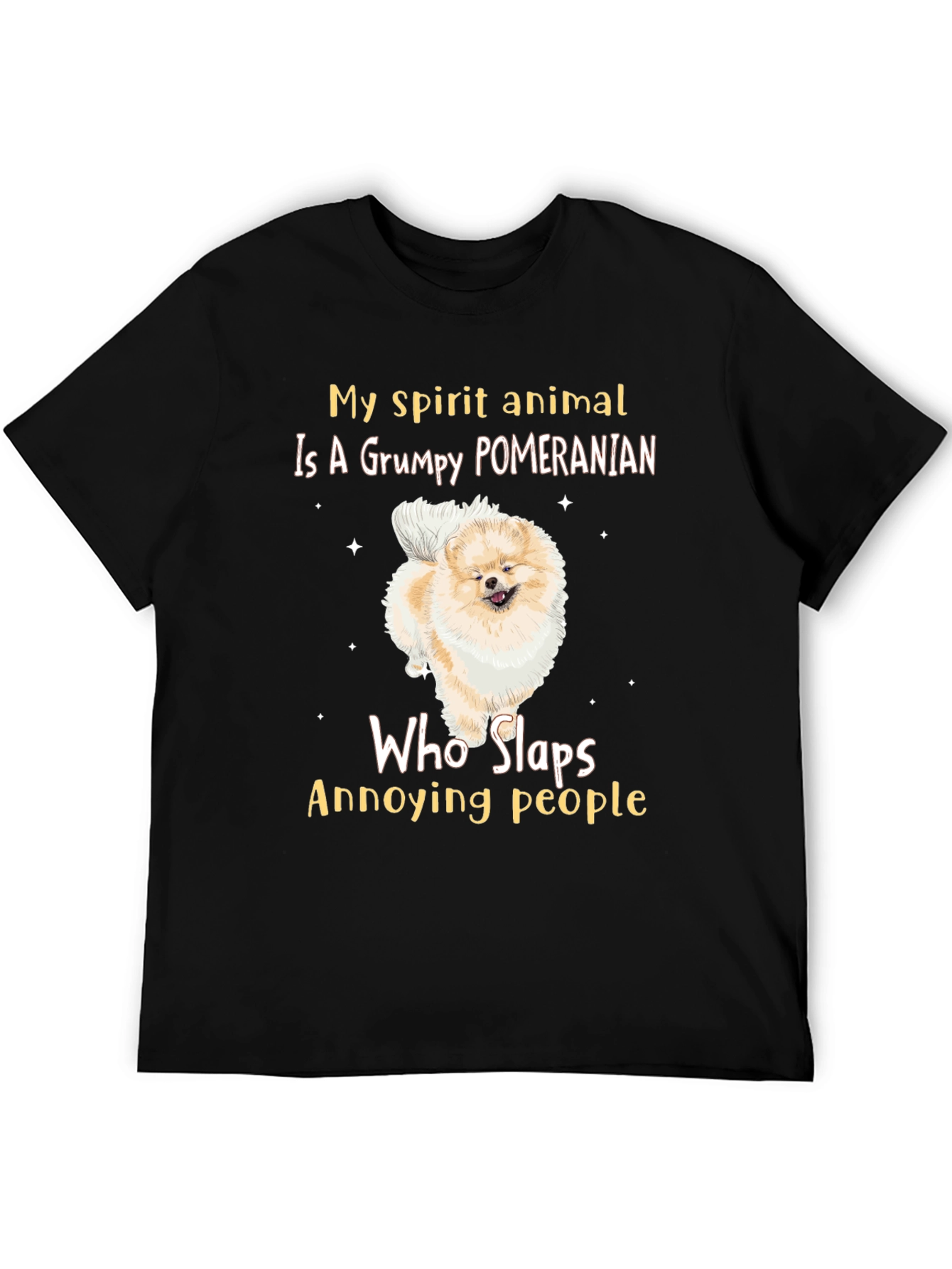 Grumpy Pomeranian Slaps People T-Shirt