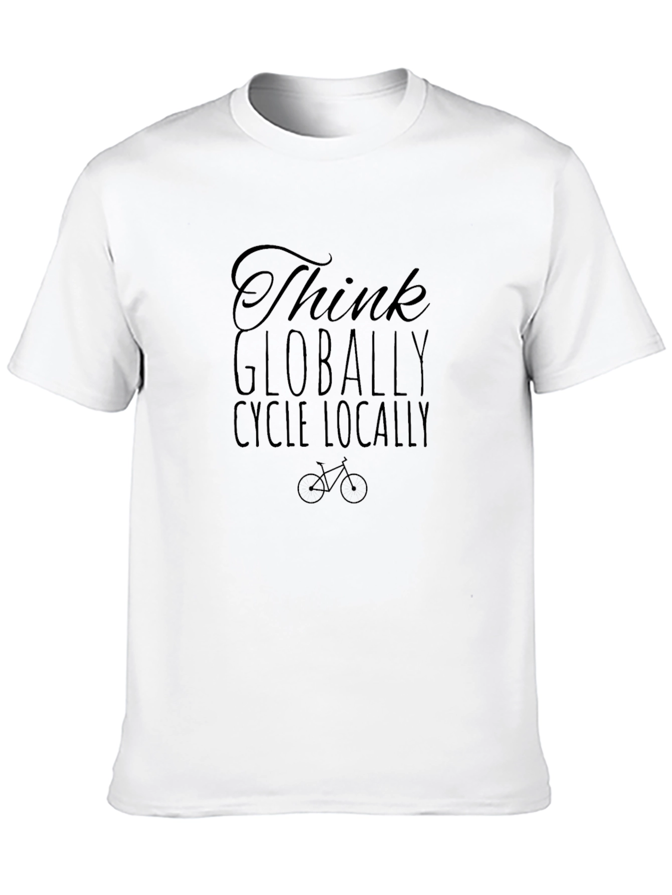 Think Globally Cycle Locally Black Tee