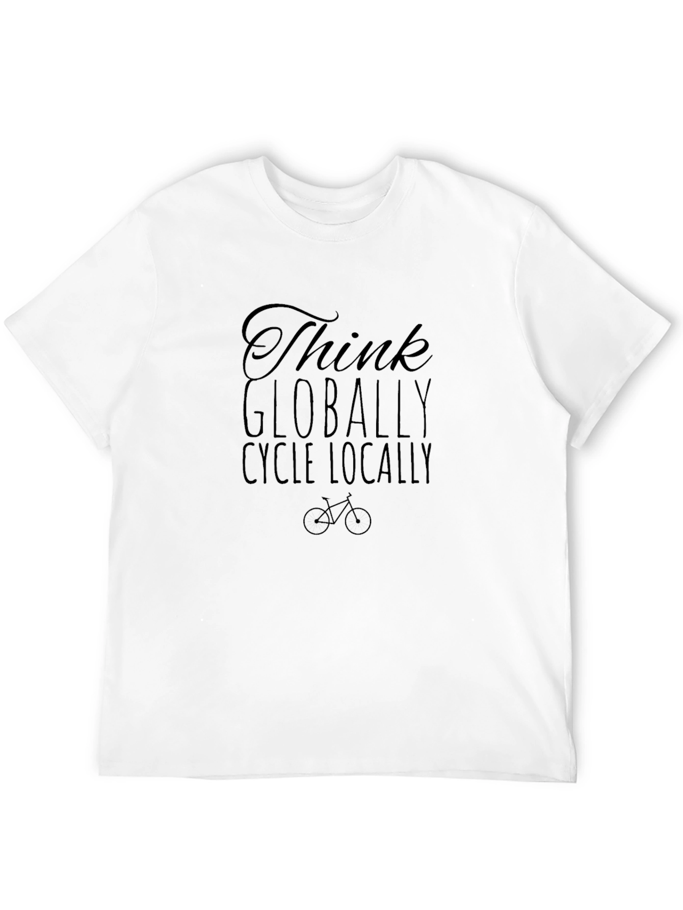 Think Globally Cycle Locally Black Tee