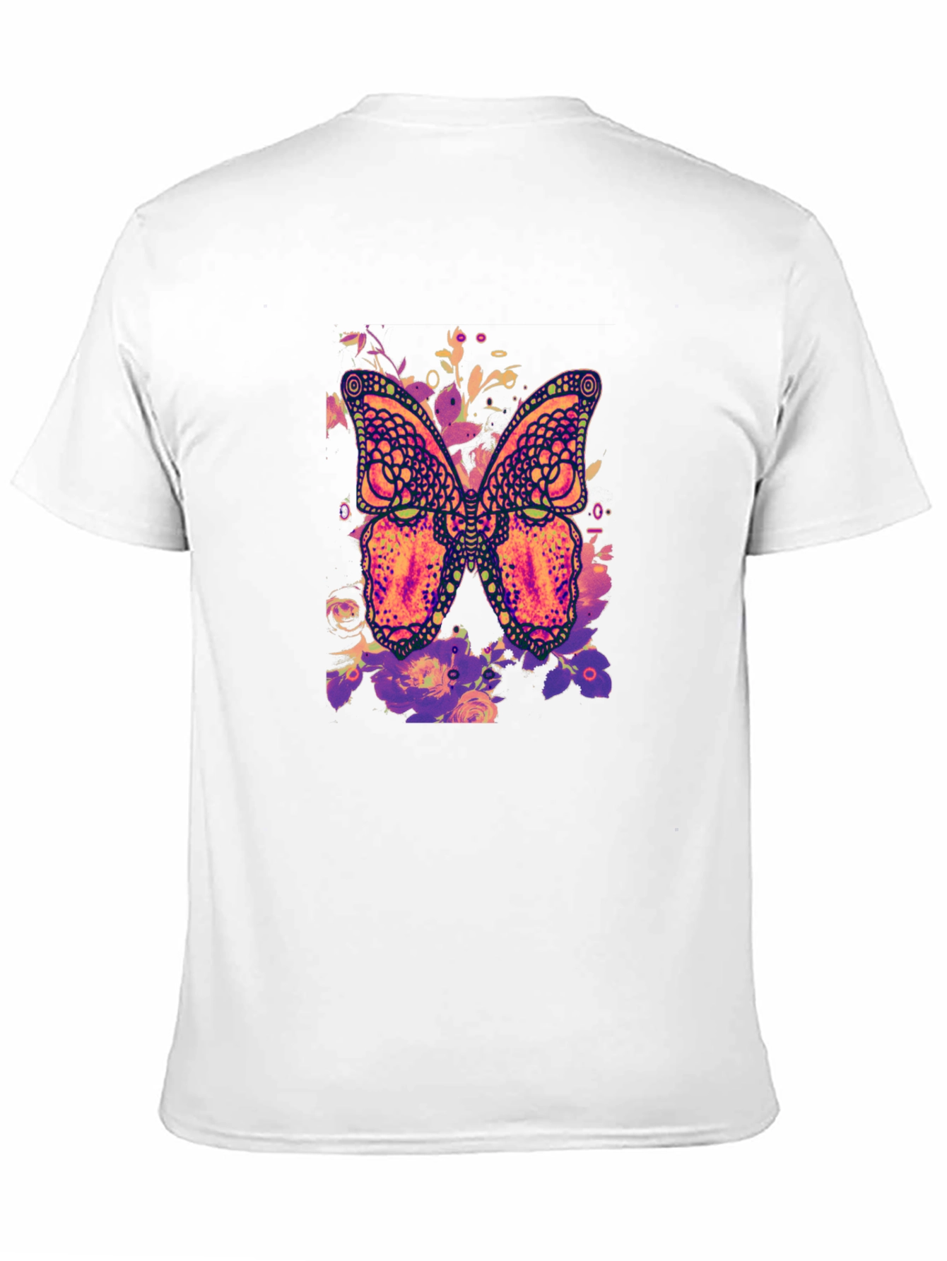 Butterfly Floral Graphic Print T-Shirt