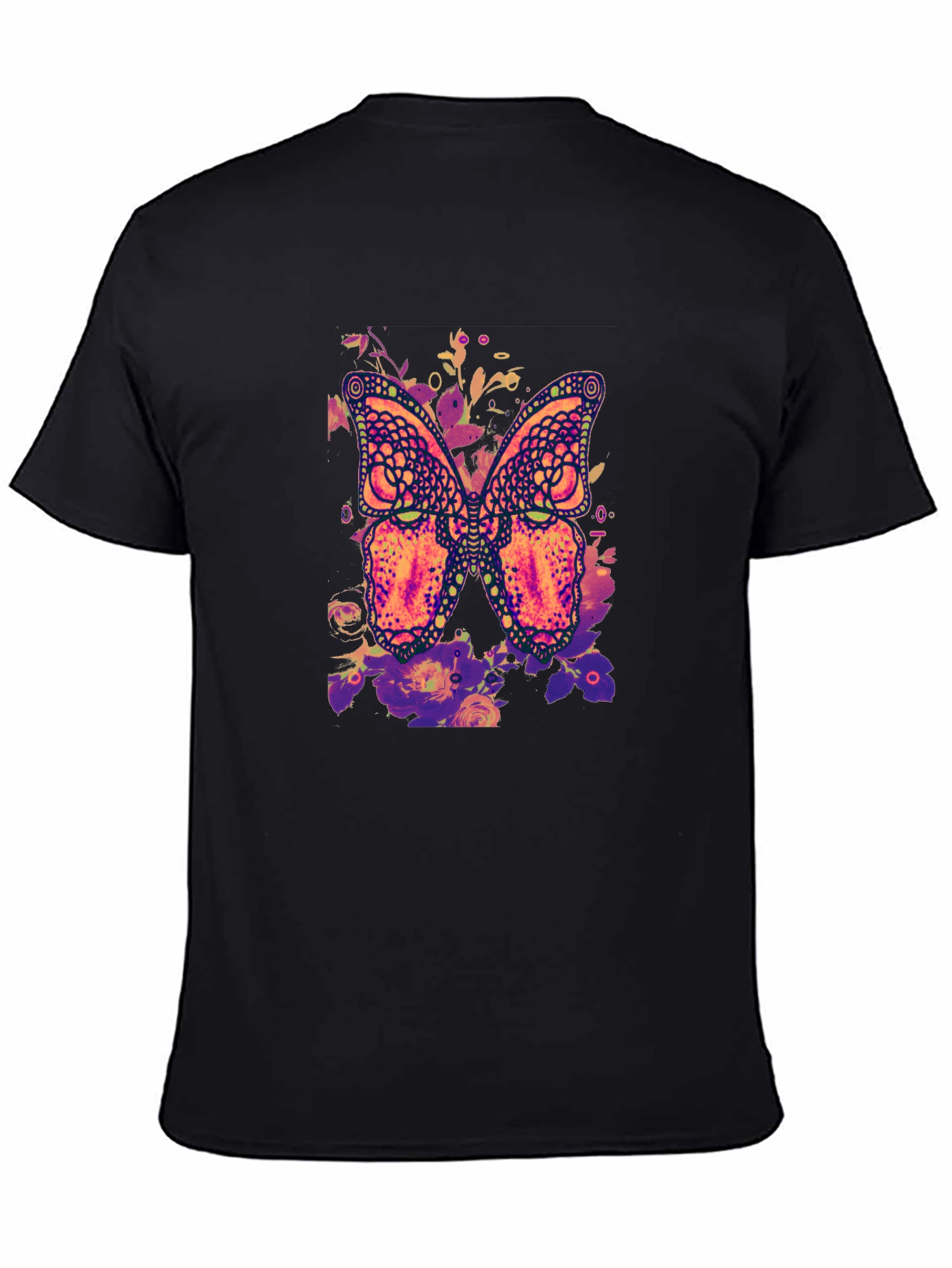 Butterfly Floral Graphic Print T-Shirt