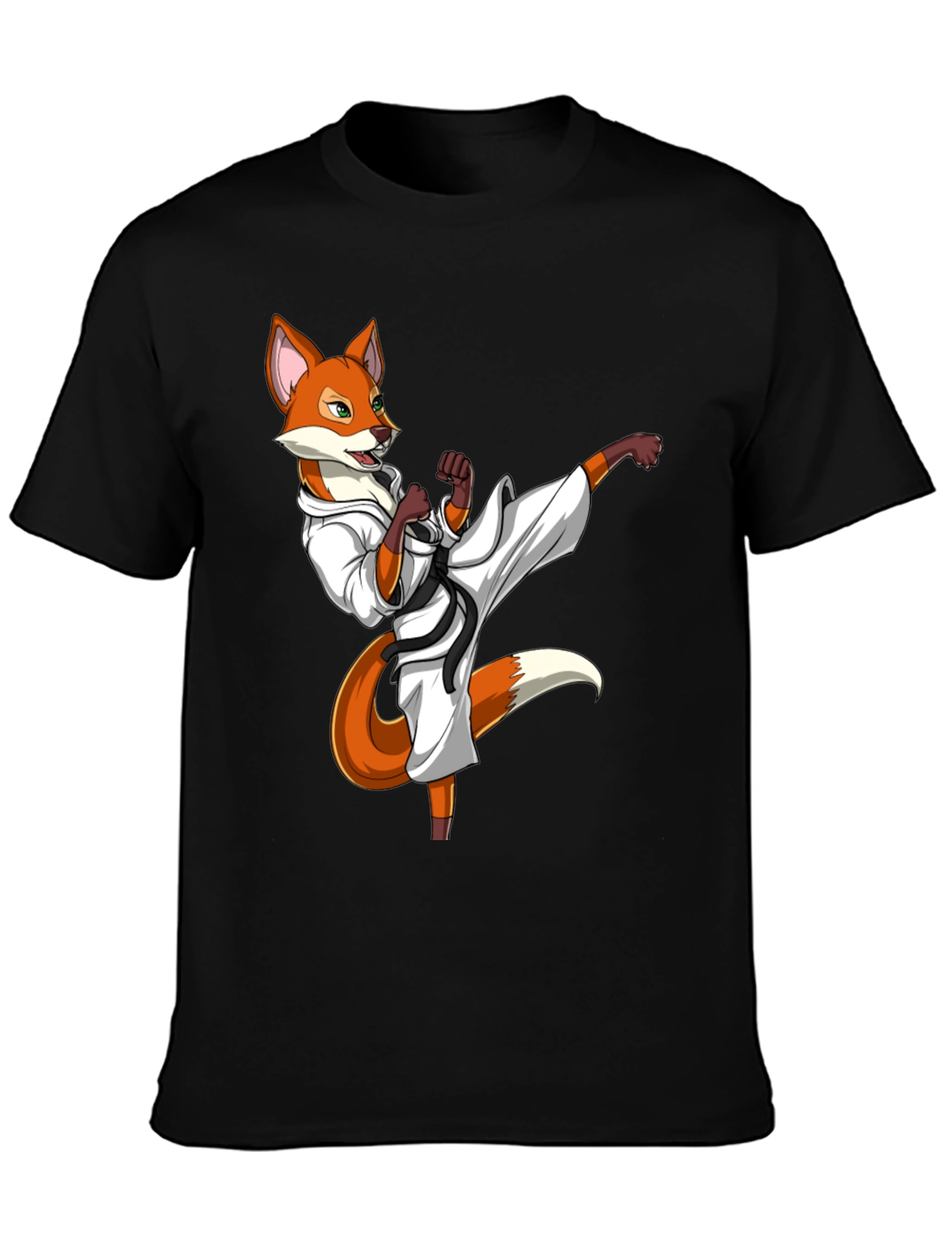 Martial Arts Fox Graphic T-Shirt