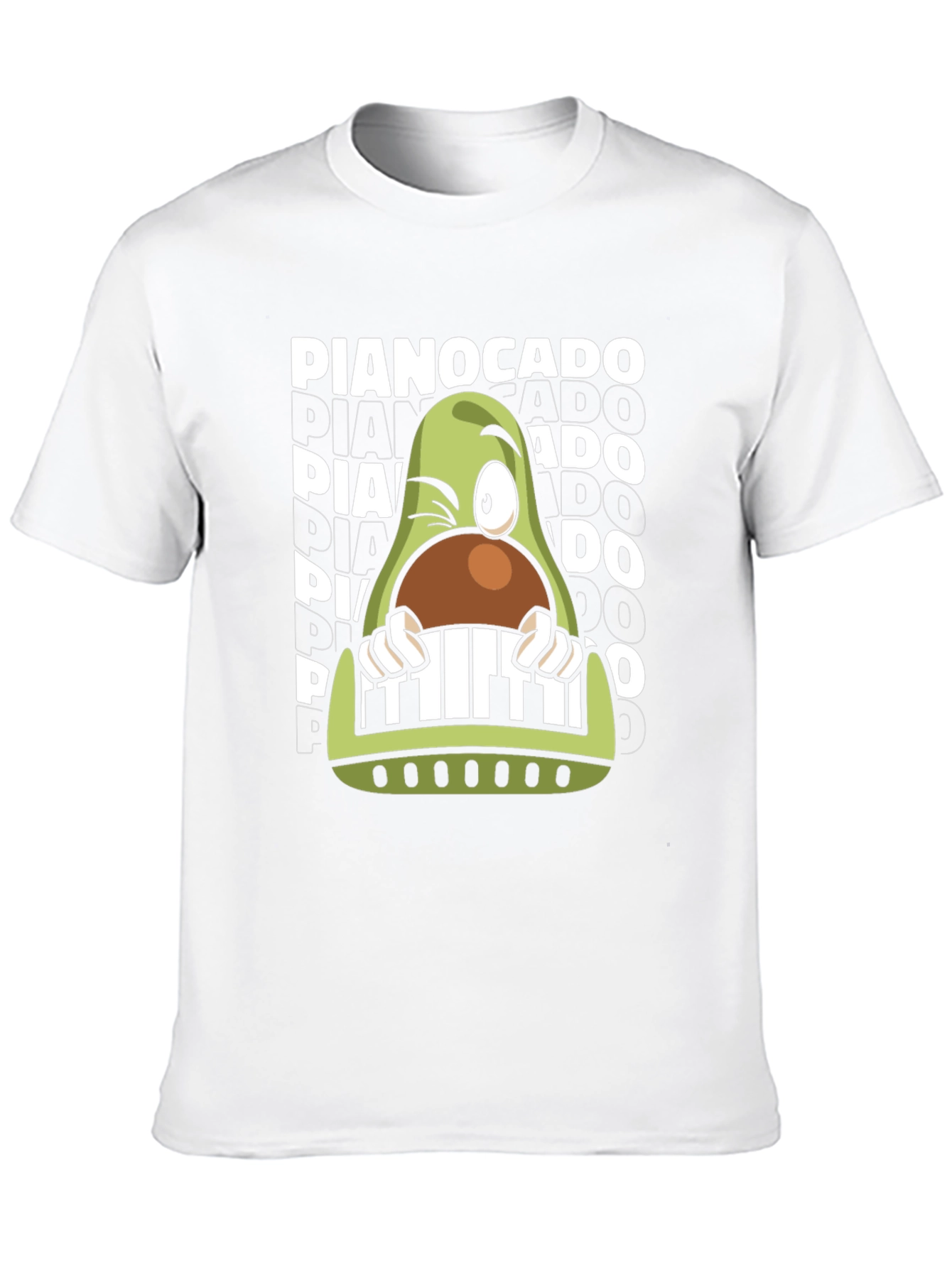 Pianocado Graphic T-Shirt - Music Lover Avocado Tee
