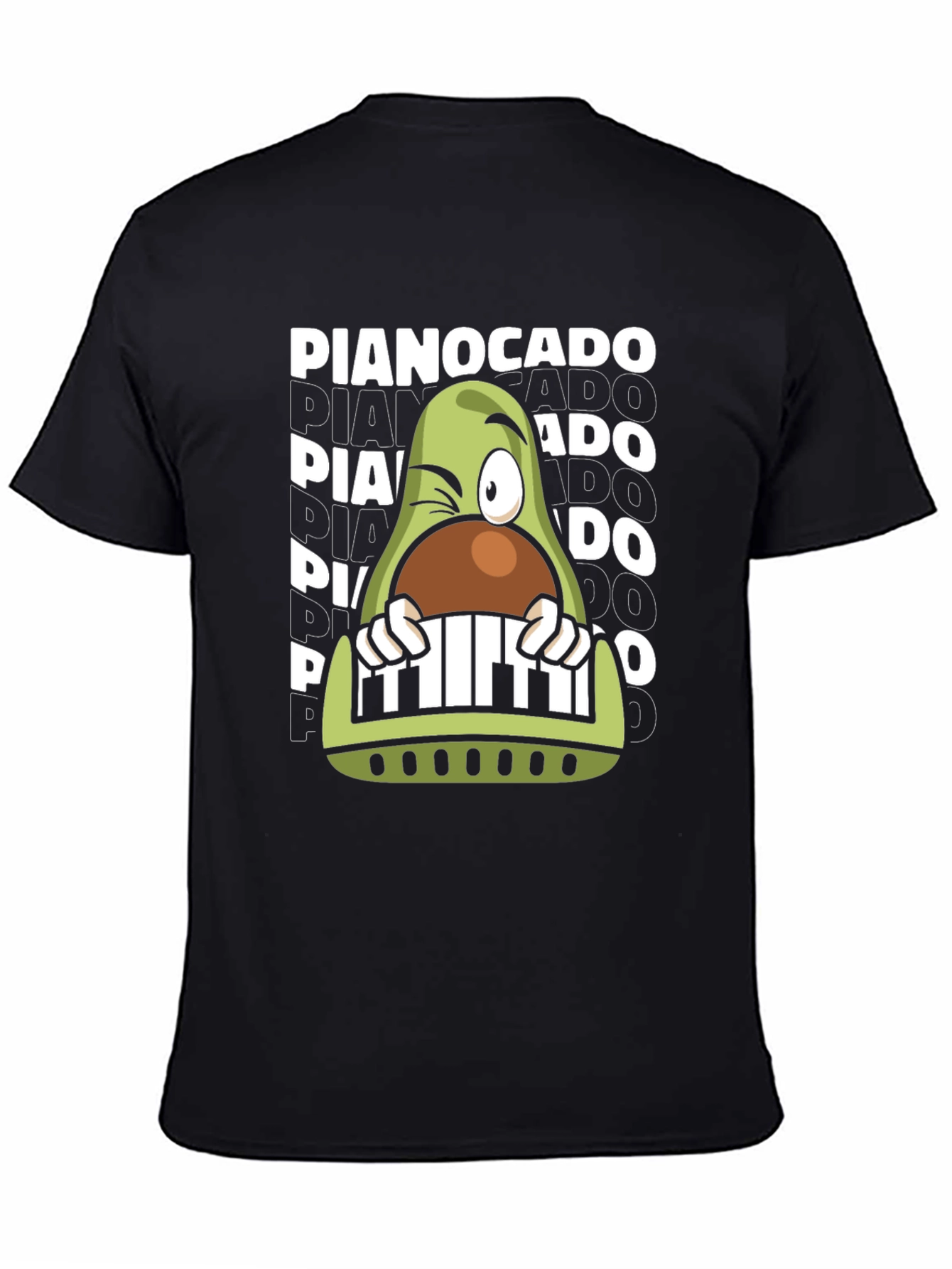 Pianocado Graphic T-Shirt - Music Lover Avocado Tee