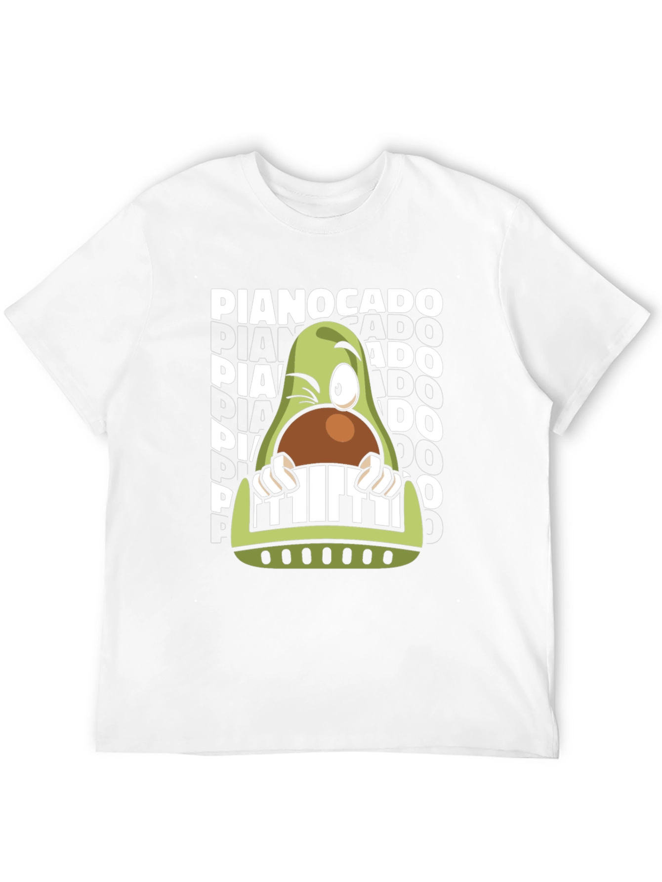 Pianocado Graphic T-Shirt - Music Lover Avocado Tee