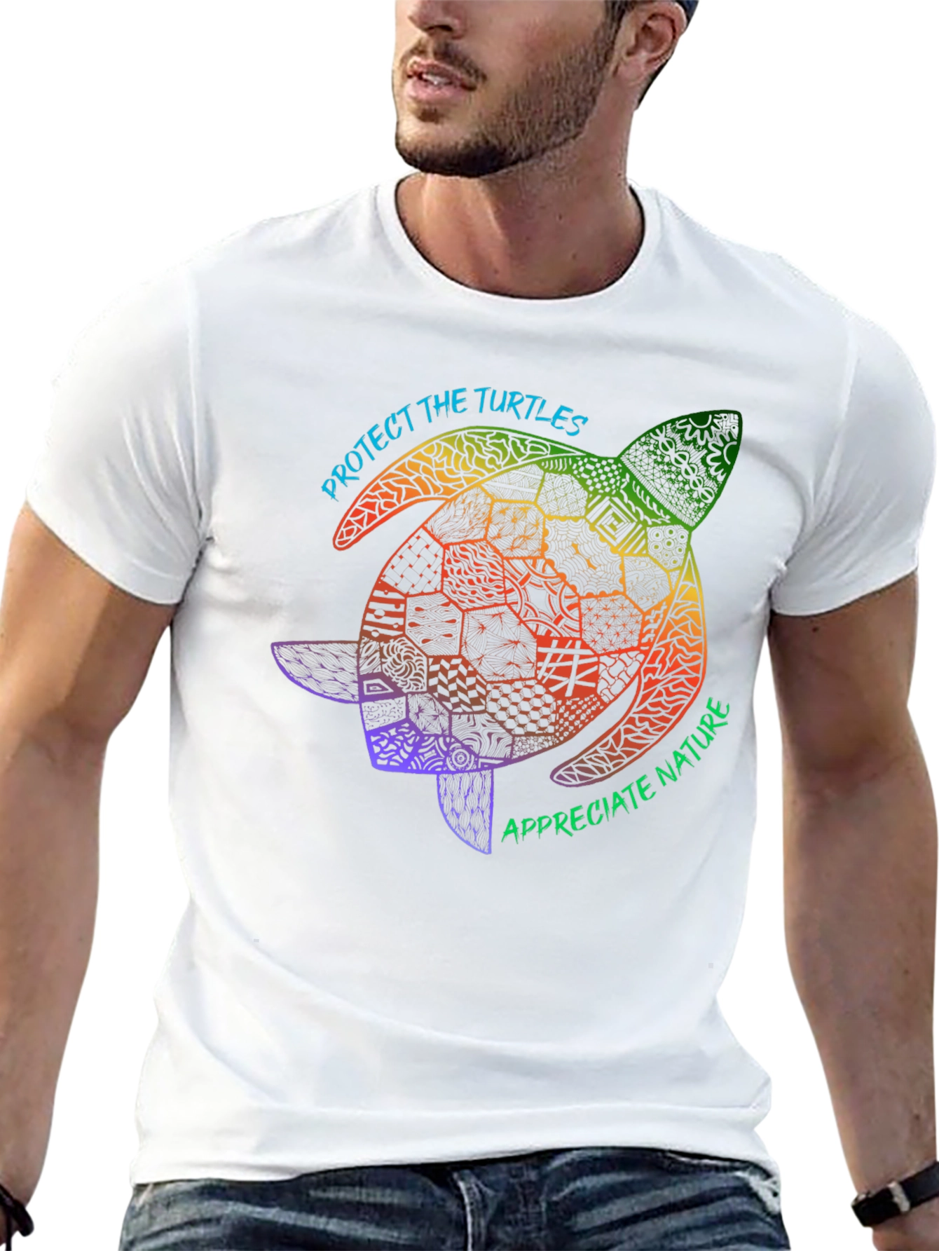Protect Turtles Black Graphic Tee