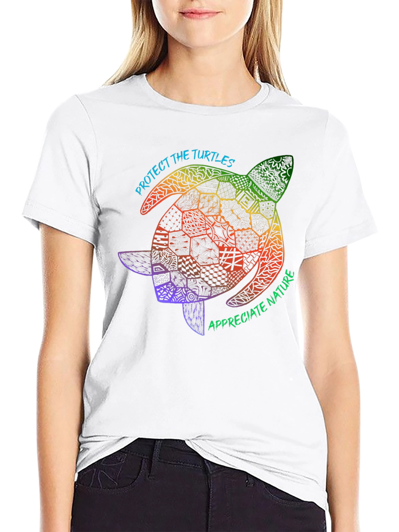 Protect Turtles Black Graphic Tee