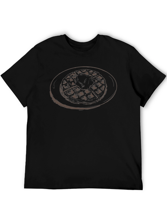 Waffle Graphic T-Shirt - Casual Cotton Tee
