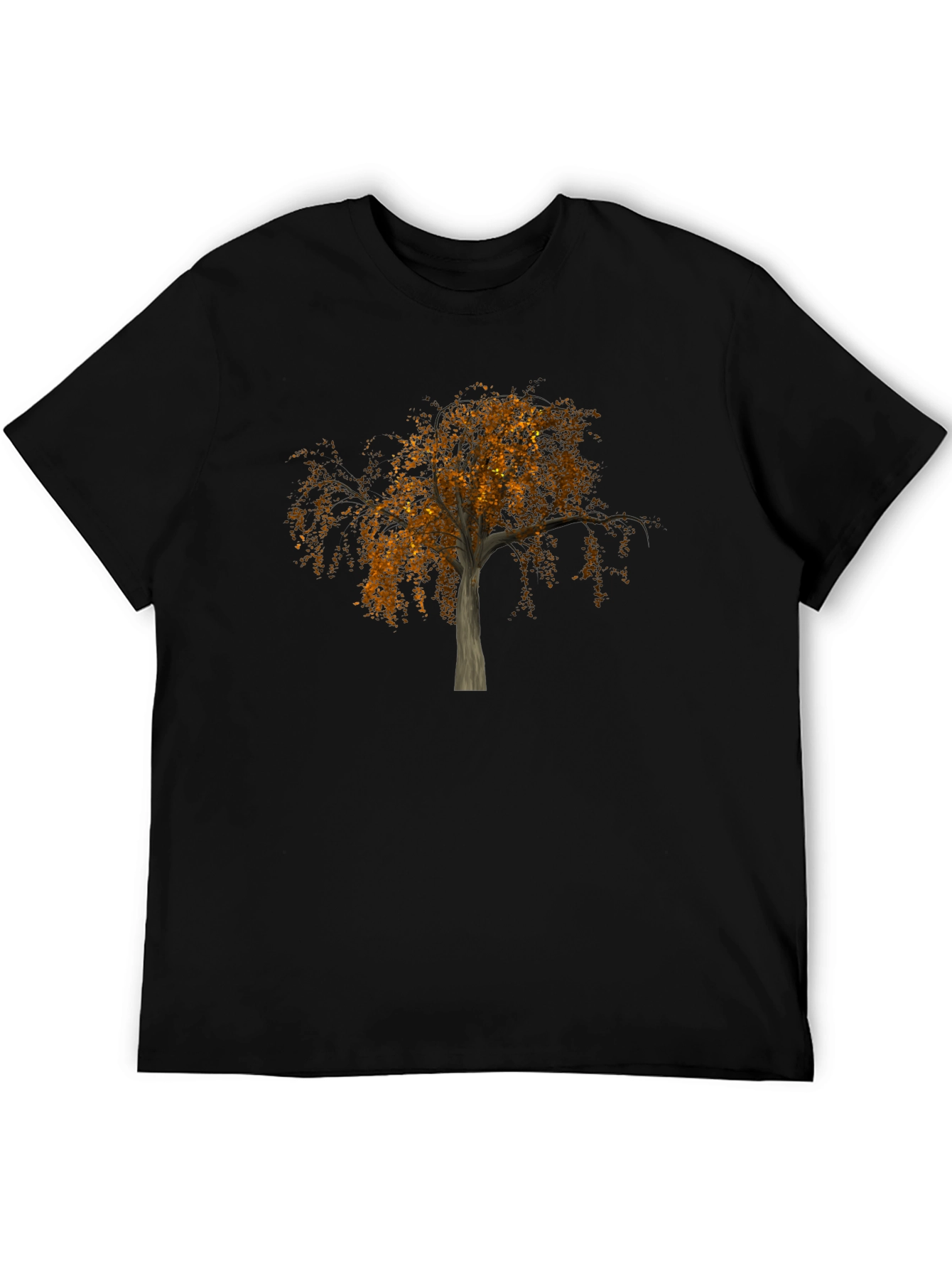 Fall Tree Graphic Black Tee - Nature Inspired Style