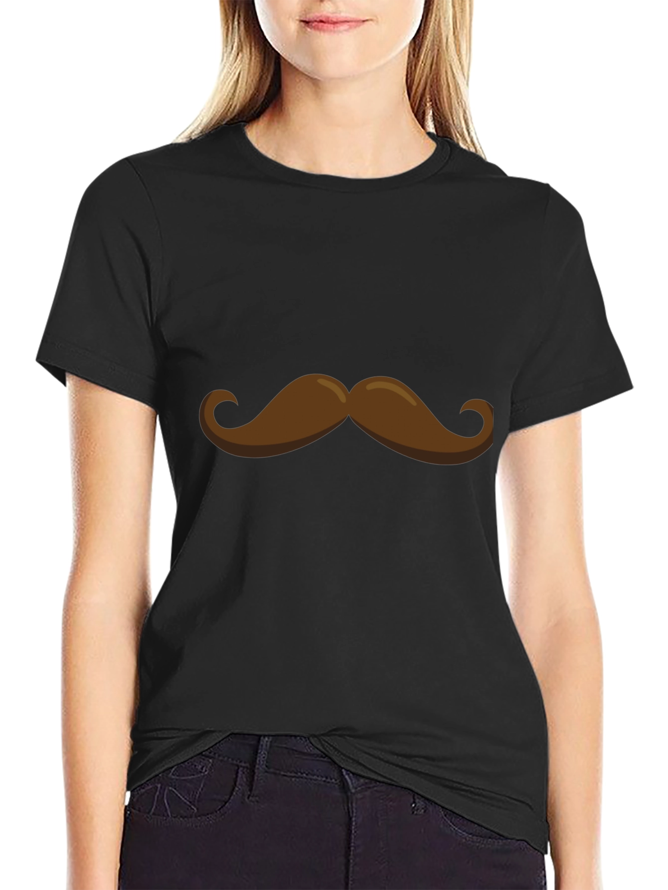 Mustache Graphic Tee - Funny Novelty Shirt
