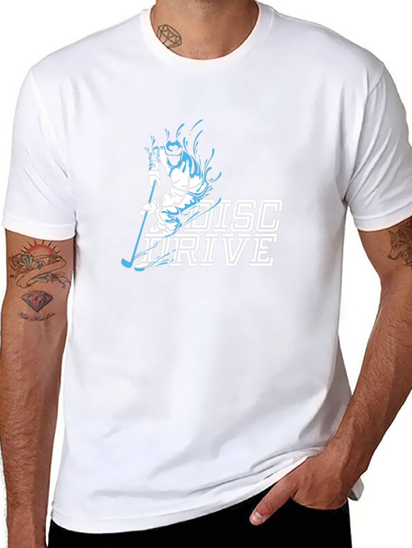 Disc Drive Hockey Graphic T-Shirt - Black