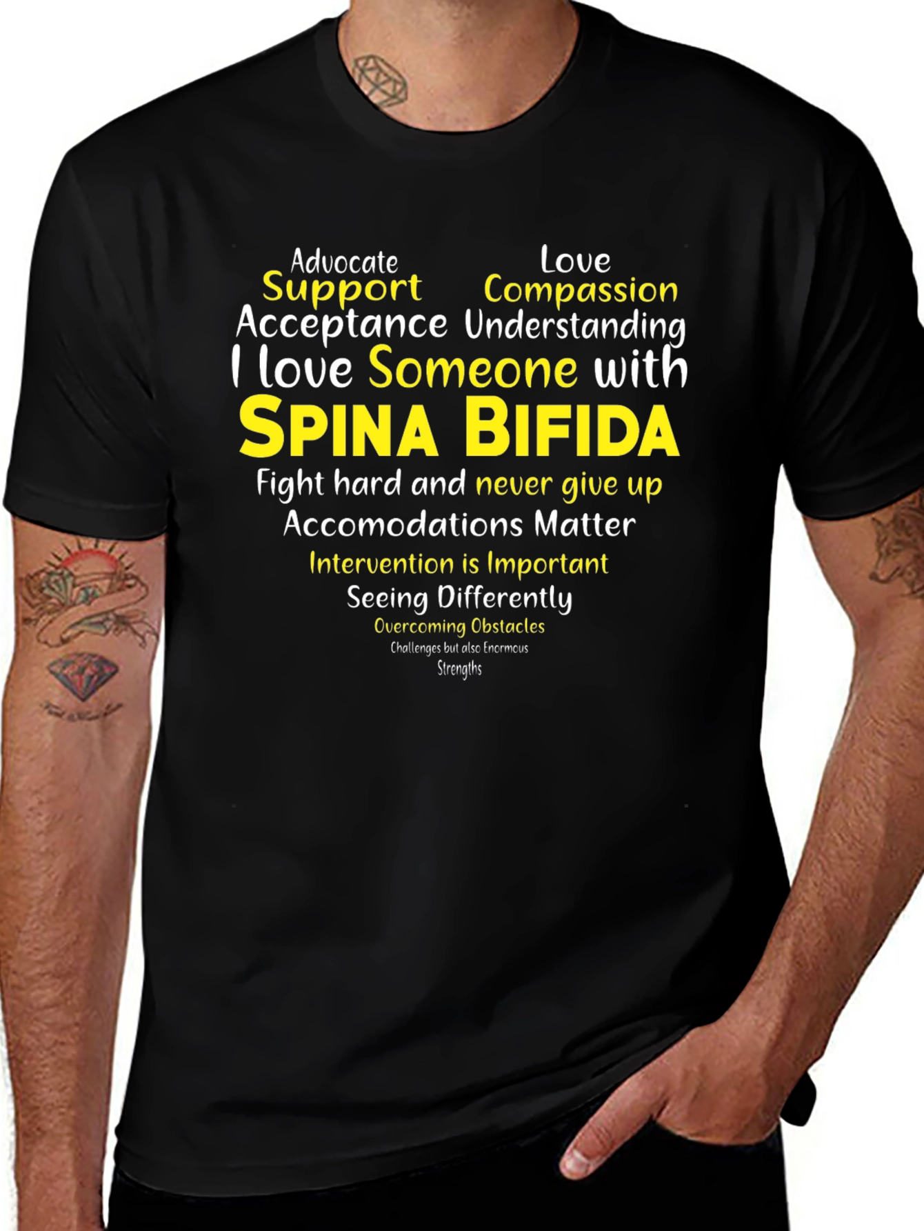Spina Bifida Awareness T-Shirt - Advocate Support Love