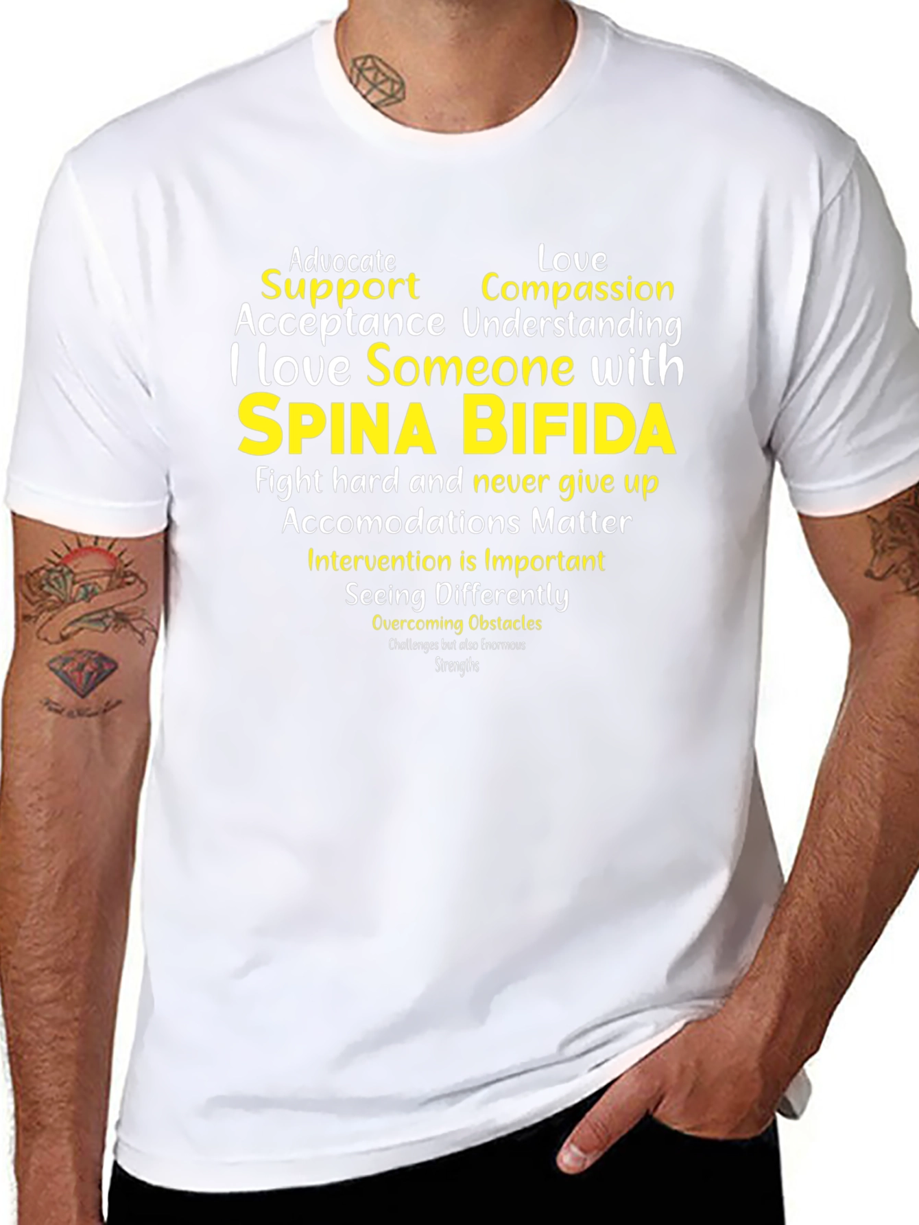 Spina Bifida Awareness T-Shirt - Advocate Support Love