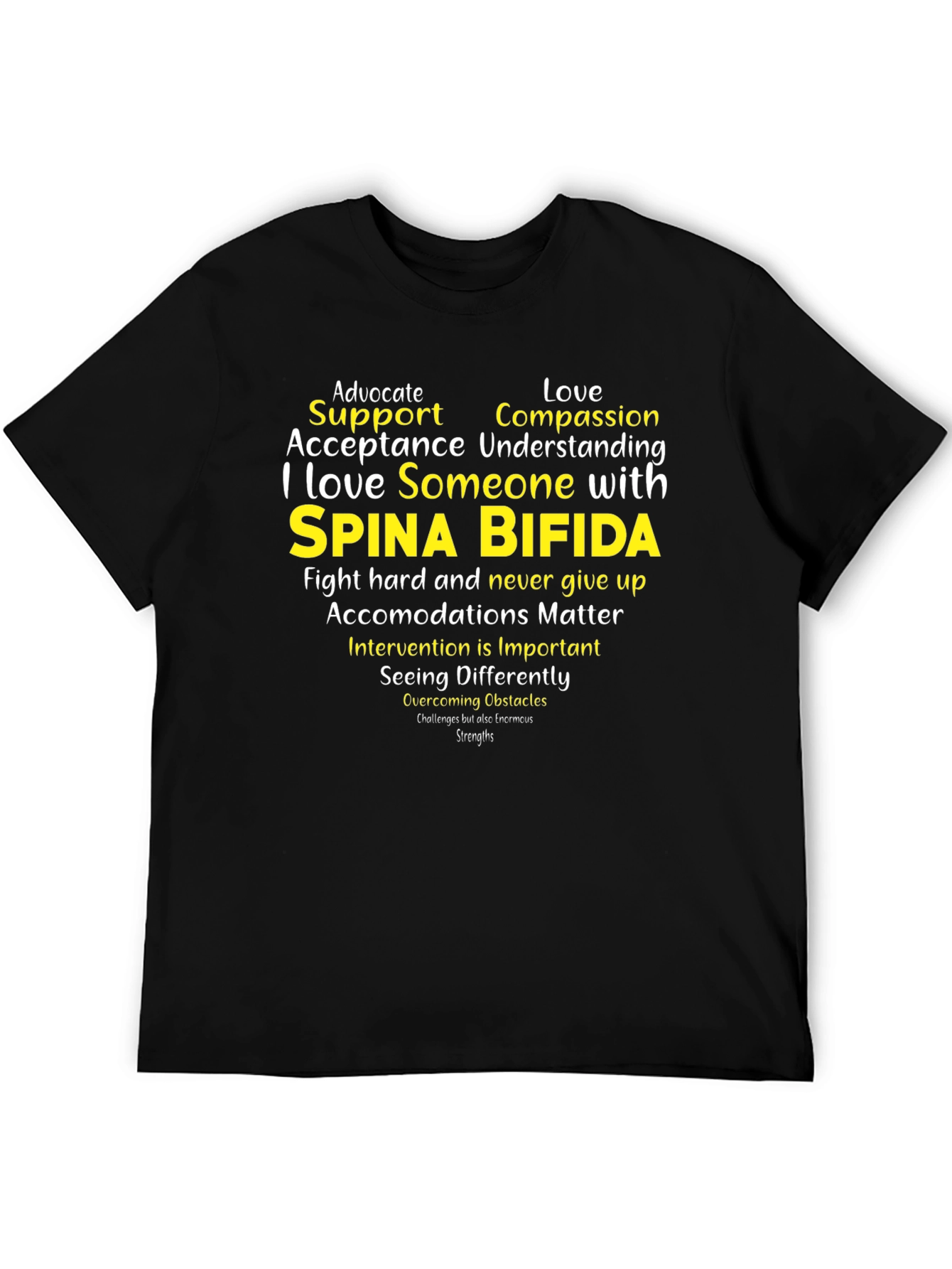 Spina Bifida Awareness T-Shirt - Advocate Support Love