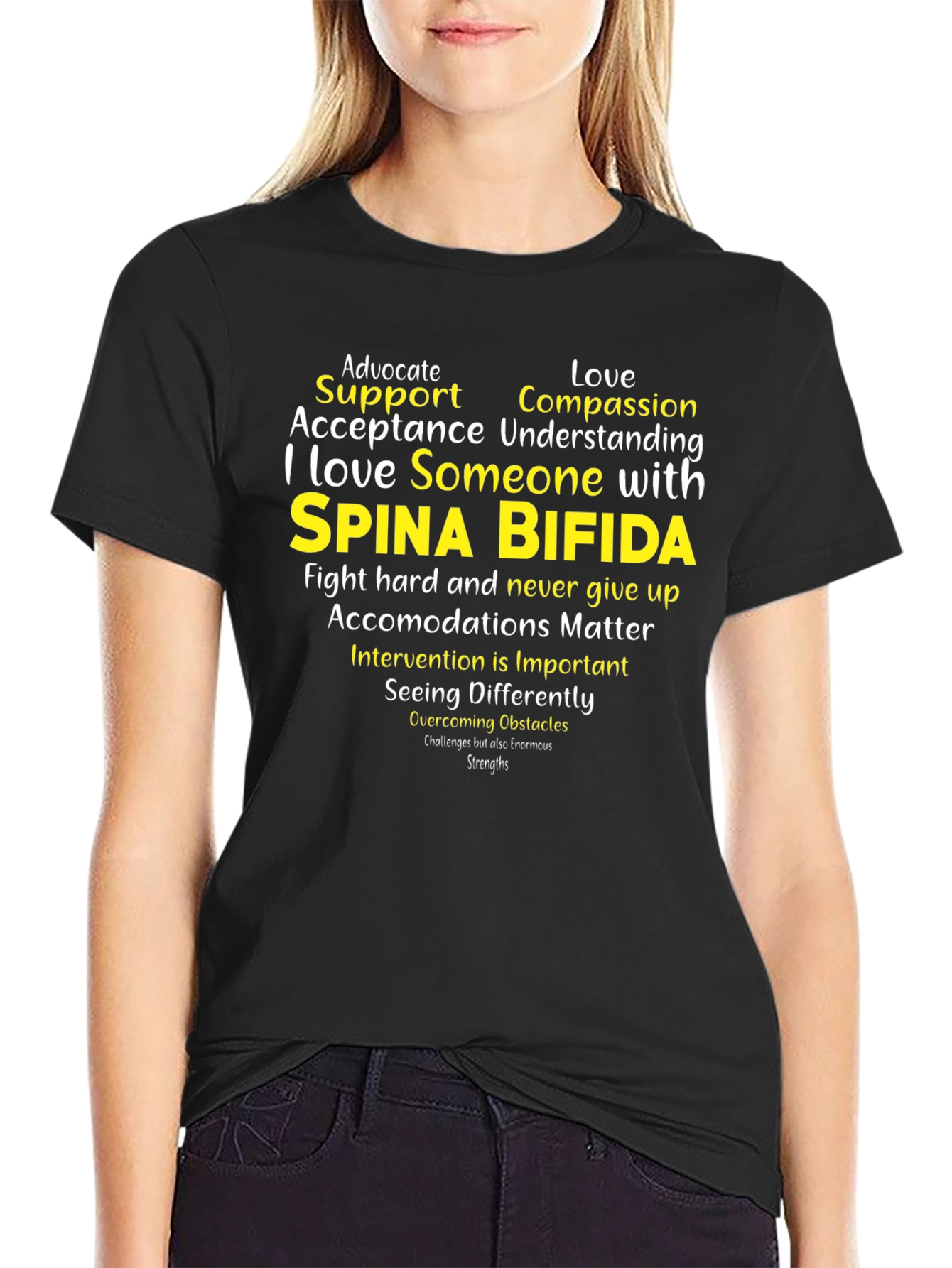 Spina Bifida Awareness T-Shirt - Advocate Support Love