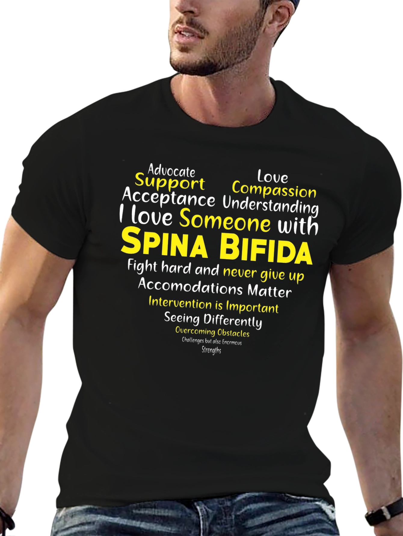 Spina Bifida Awareness T-Shirt - Advocate Support Love