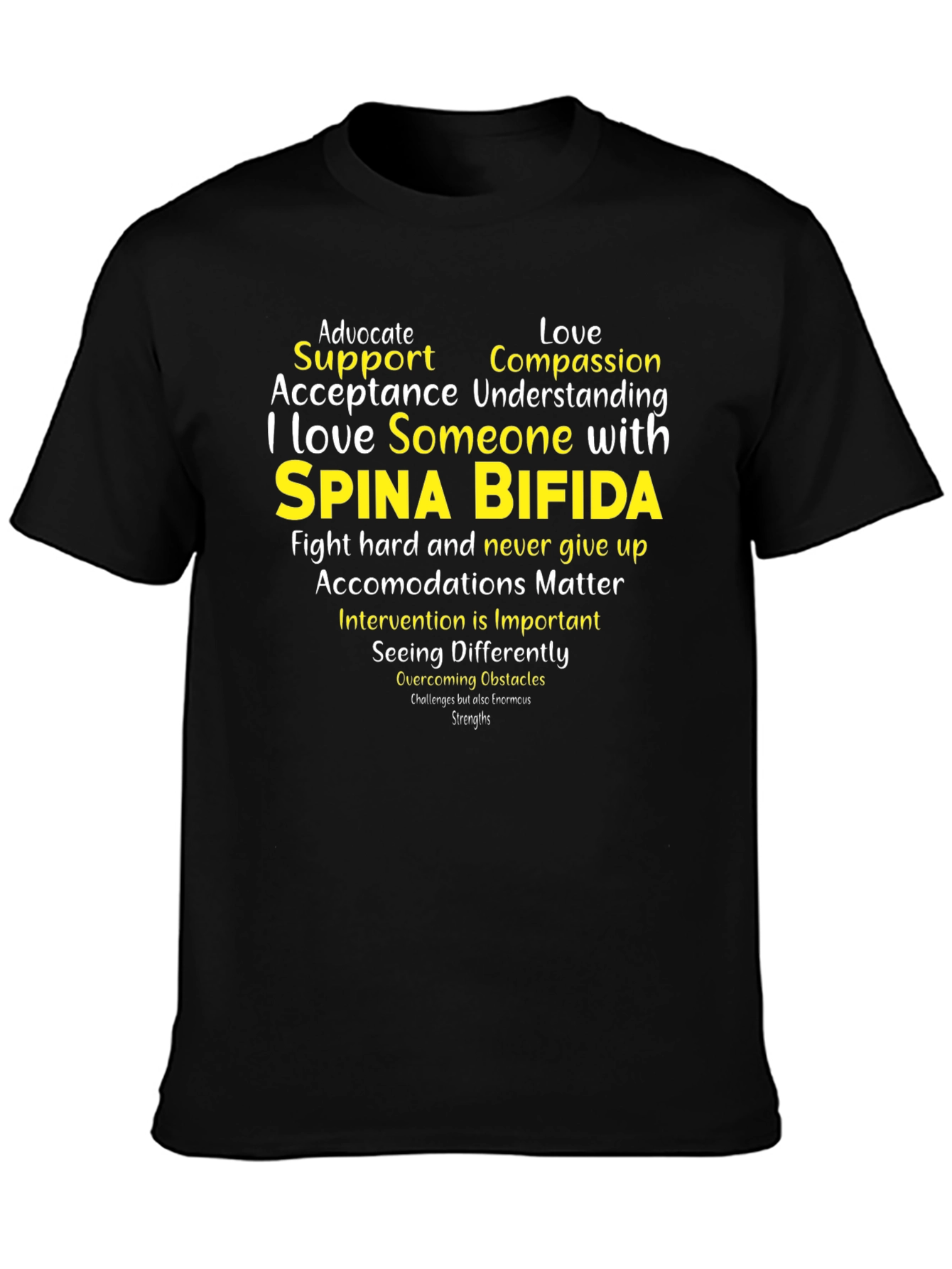 Spina Bifida Awareness T-Shirt - Advocate Support Love