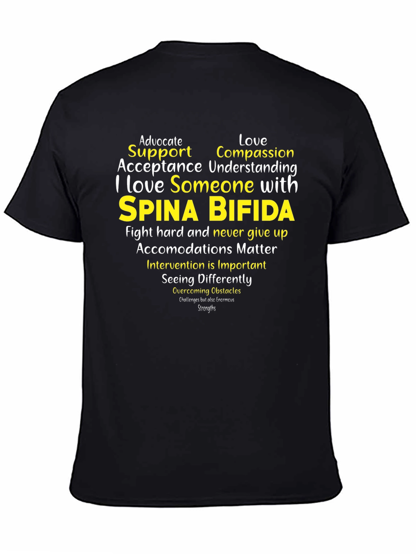 Spina Bifida Awareness T-Shirt - Advocate Support Love