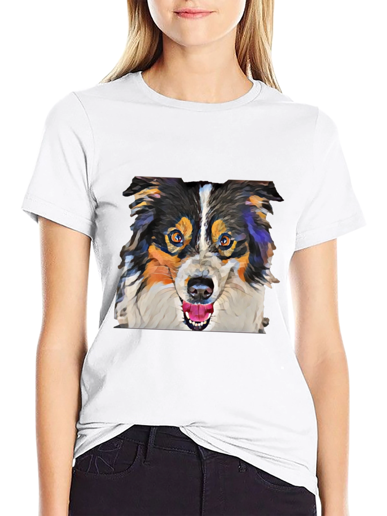 Dog Lovers Tee: Artistic Canine Print