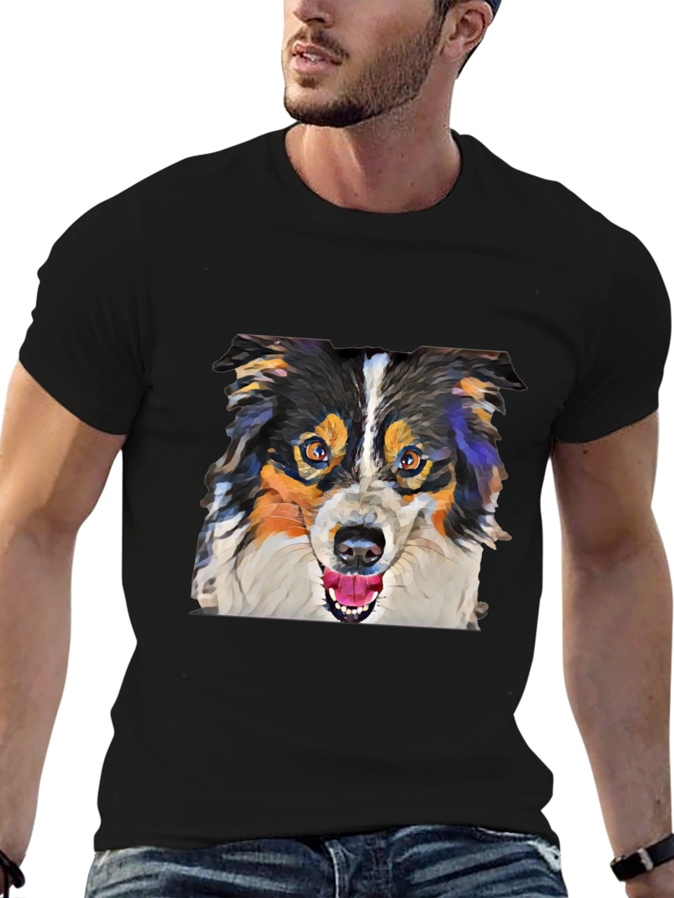 Dog Lovers Tee: Artistic Canine Print