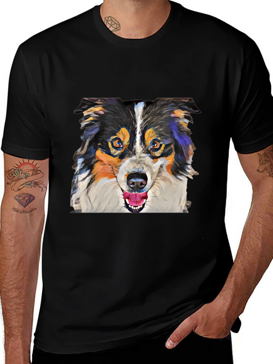 Dog Lovers Tee: Artistic Canine Print