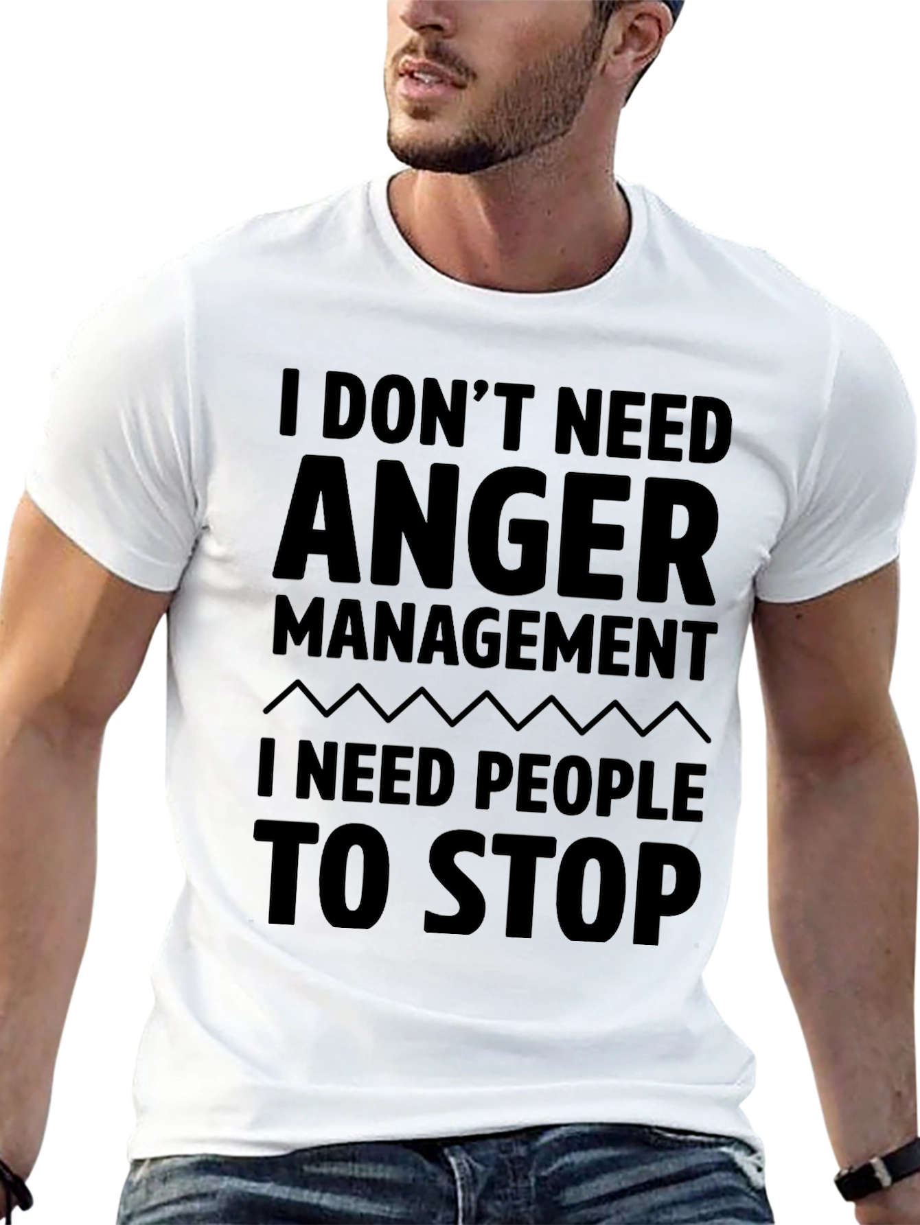 Funny Anger Management Graphic Novelty T-Shirt