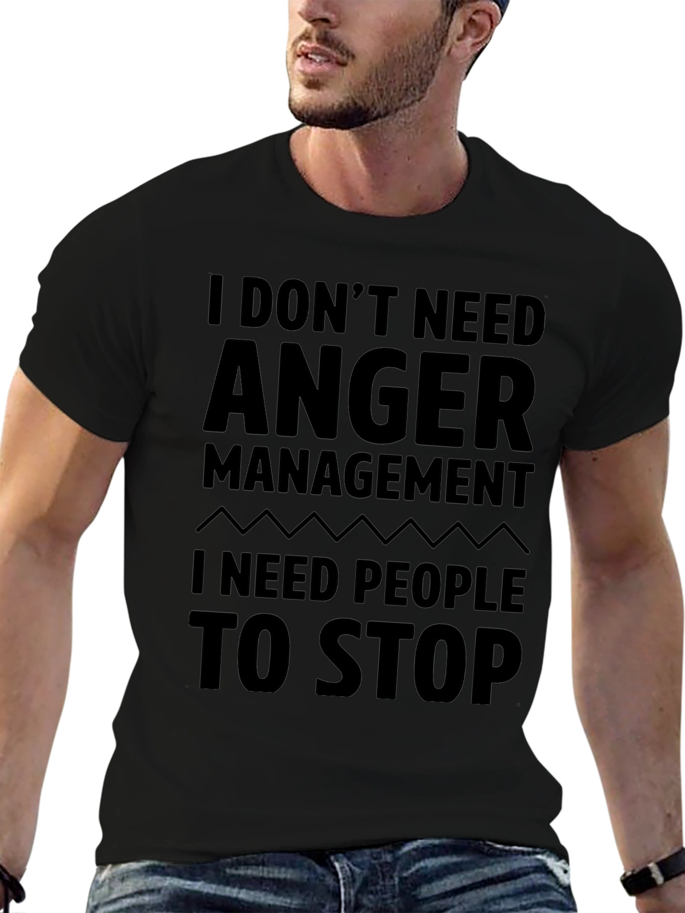 Funny Anger Management Graphic Novelty T-Shirt