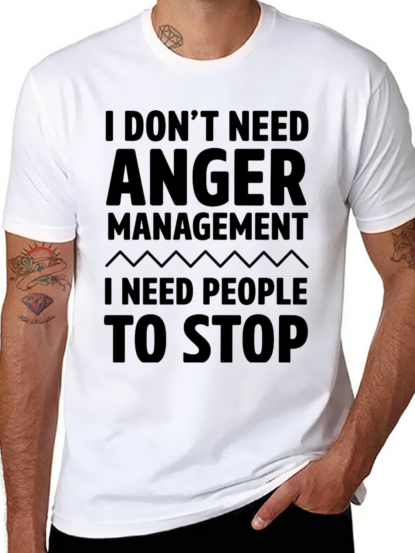 Funny Anger Management Graphic Novelty T-Shirt