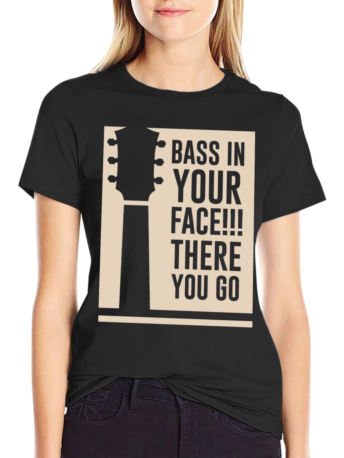 Bass In Your Face T-Shirt - Black