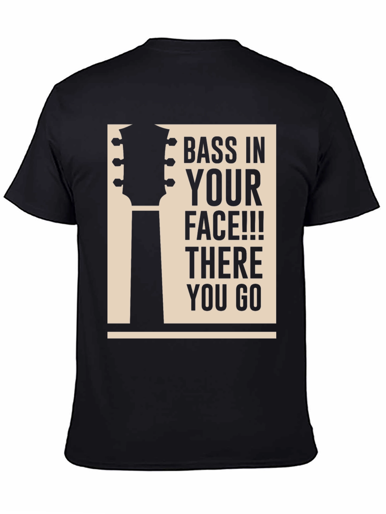 Bass In Your Face T-Shirt - Black