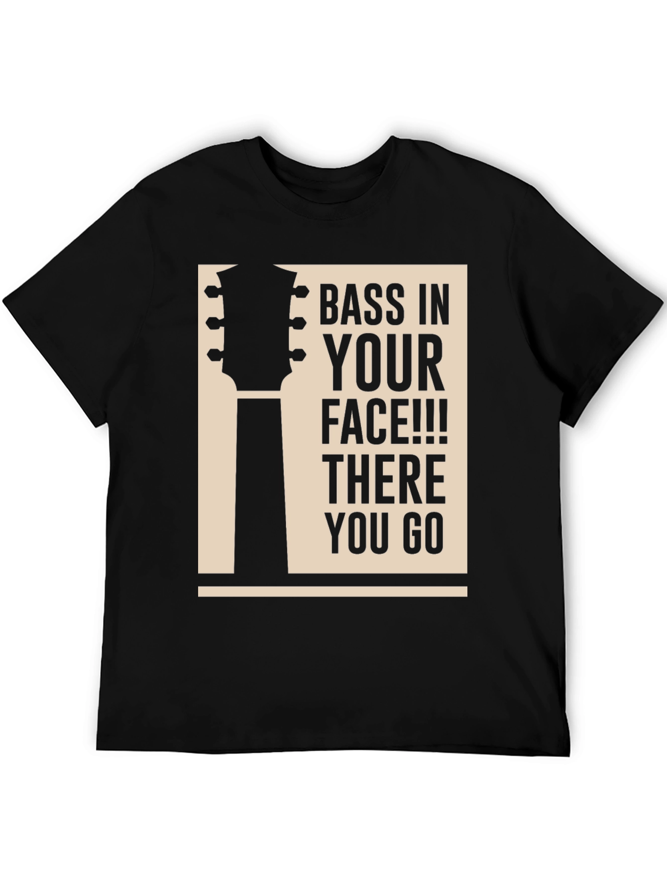 Bass In Your Face T-Shirt - Black