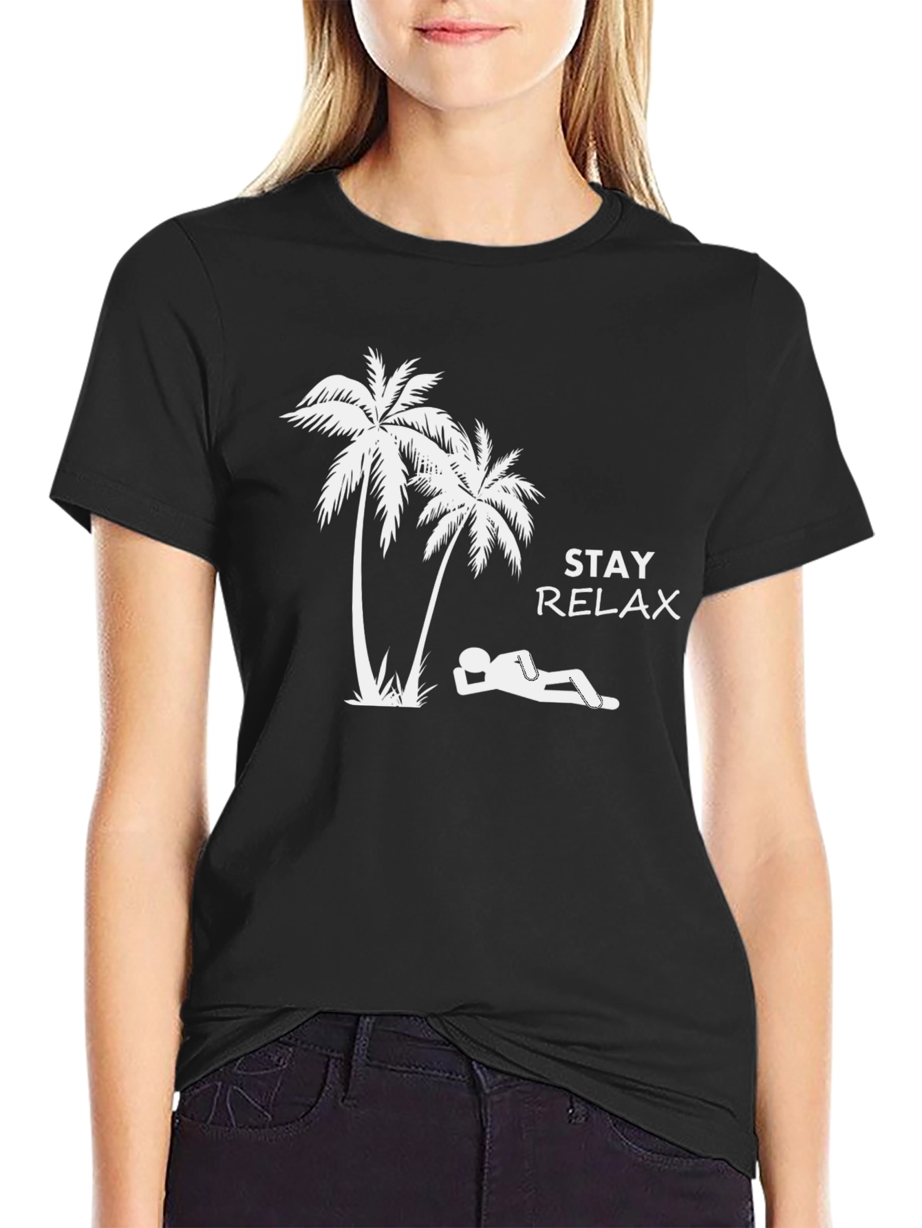 Stay Relax T-Shirt - Palm Tree Graphic Tee