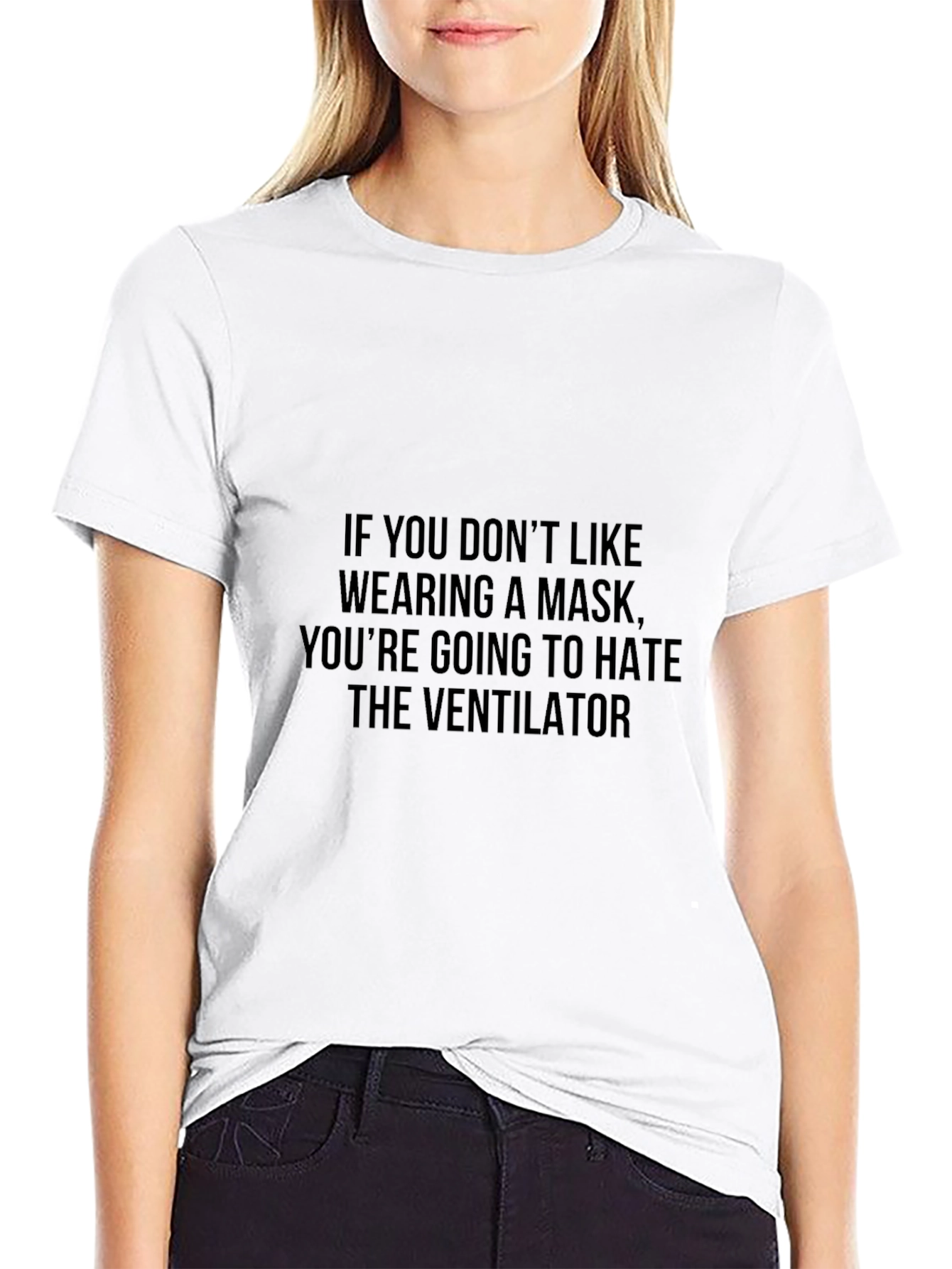 Mask vs. Ventilator Statement T-Shirt