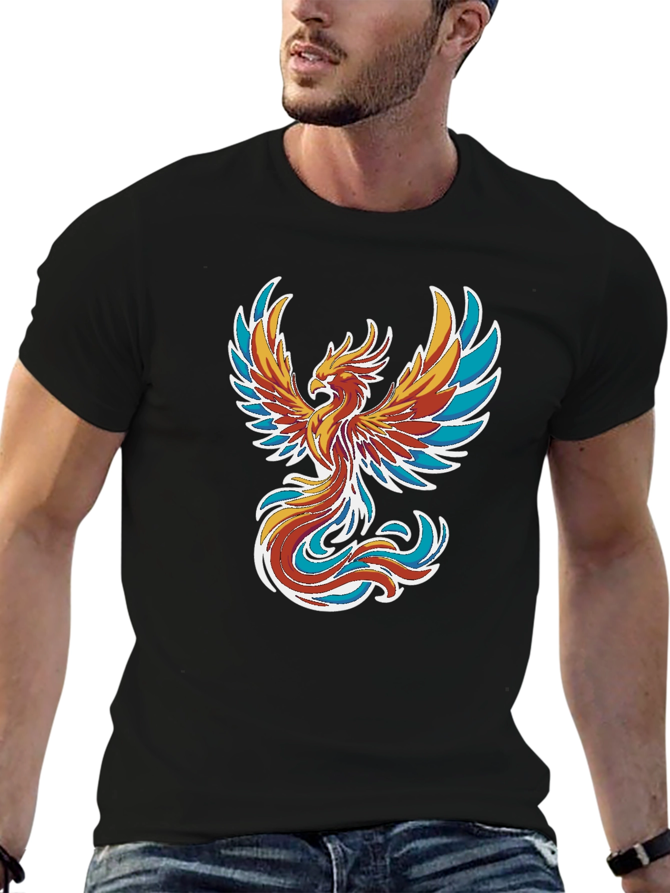 Phoenix Graphic Black T-Shirt