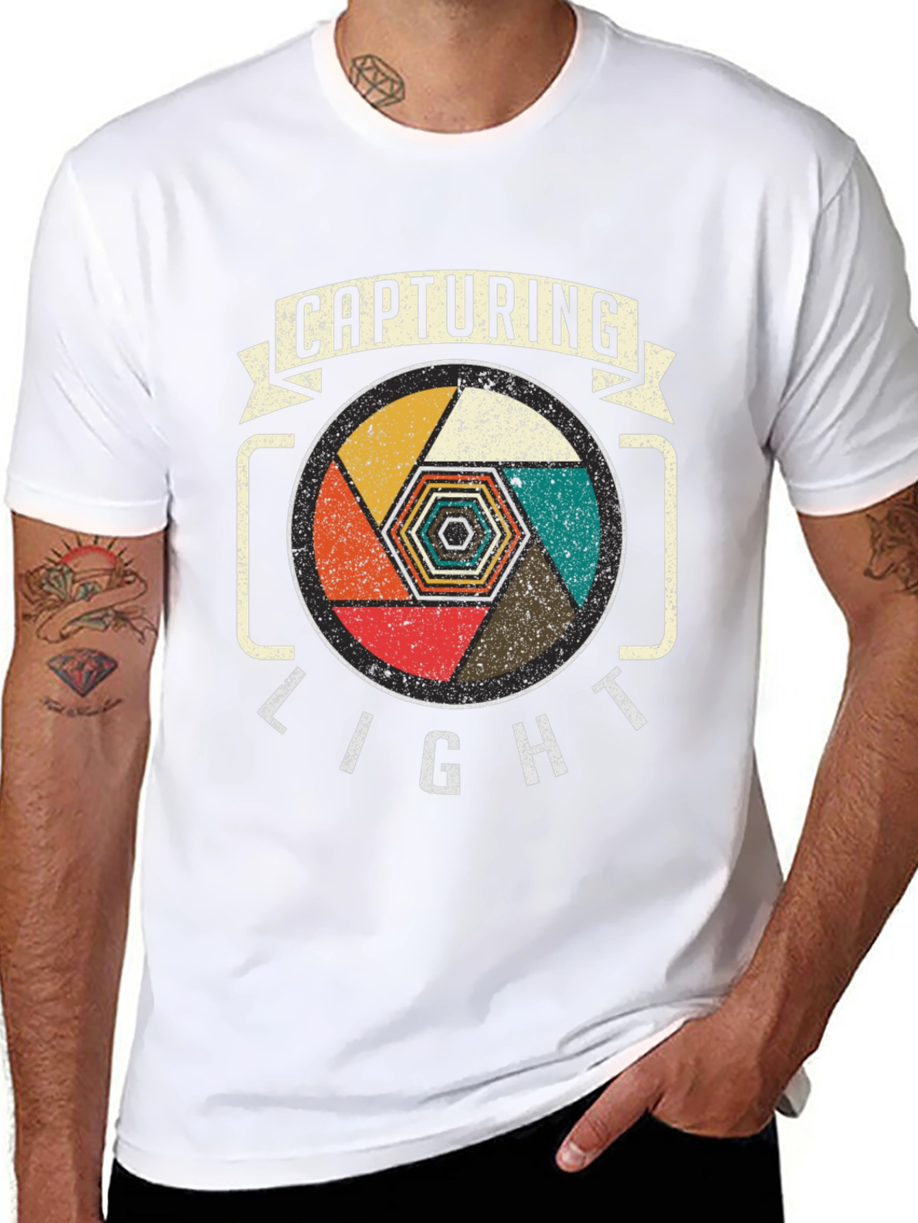 Capturing Light Camera Lens Graphic Tee - Black