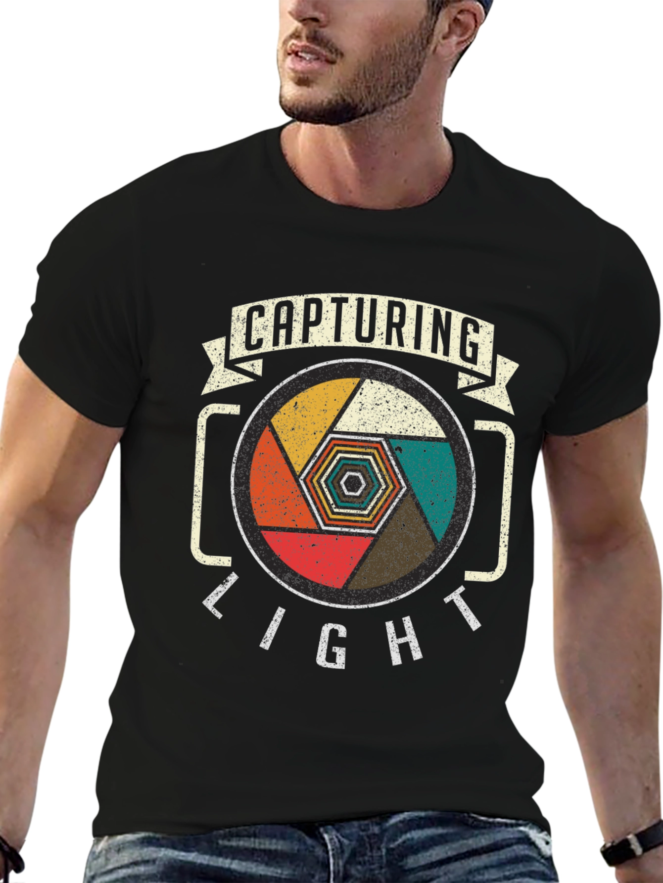 Capturing Light Camera Lens Graphic Tee - Black