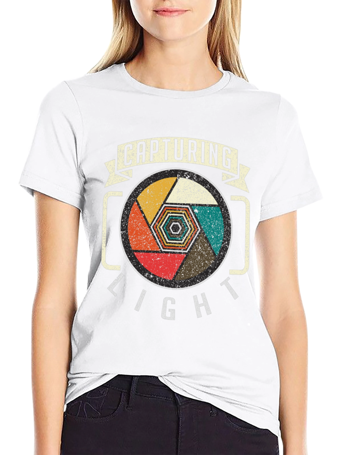 Capturing Light Camera Lens Graphic Tee - Black
