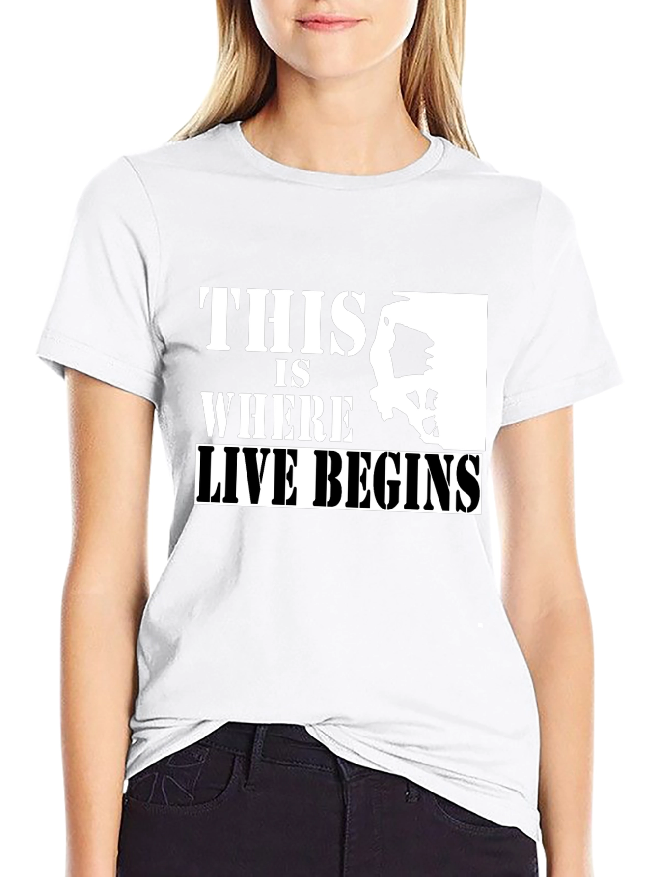 Climbing T-Shirt: This Is Where Life Begins