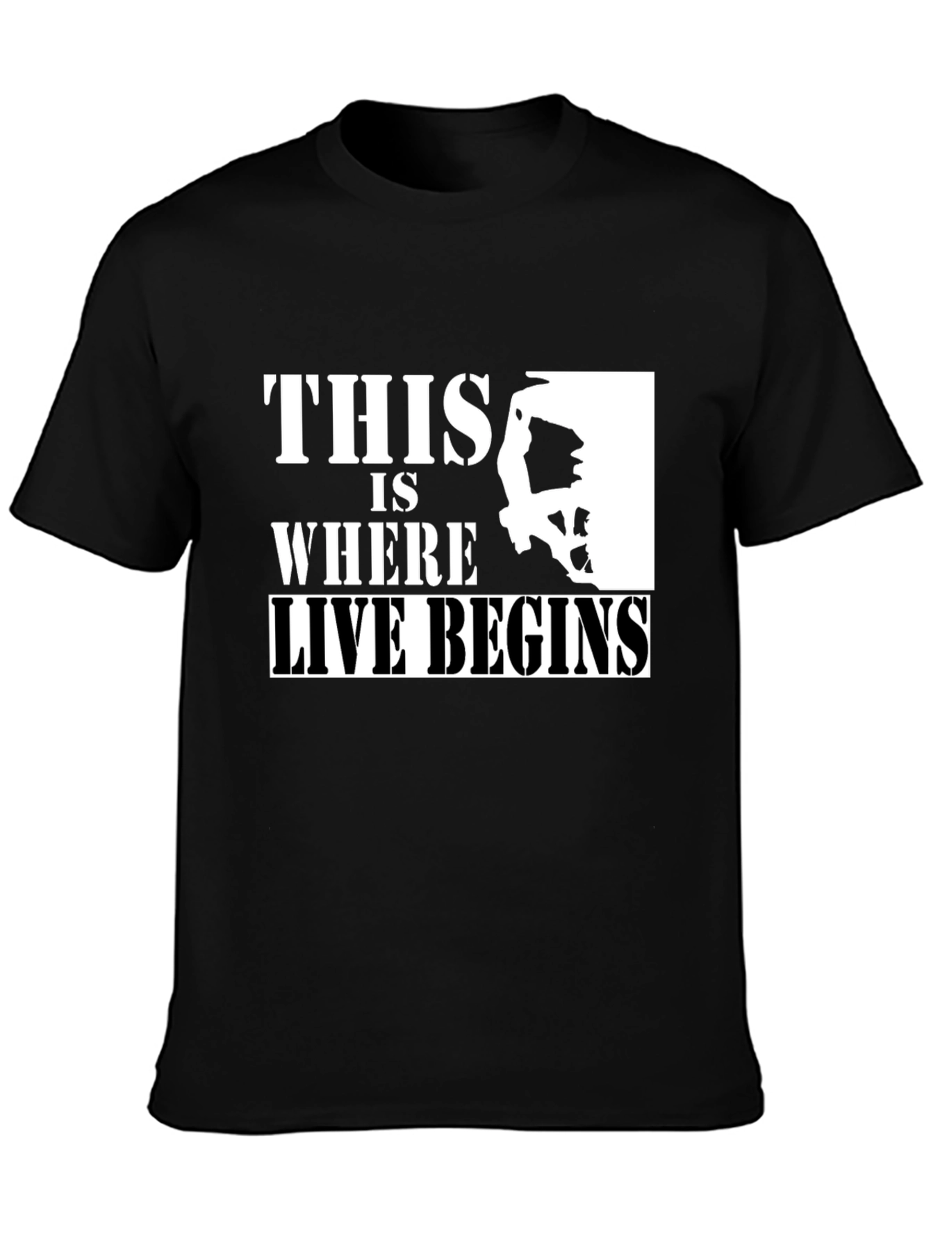 Climbing T-Shirt: This Is Where Life Begins